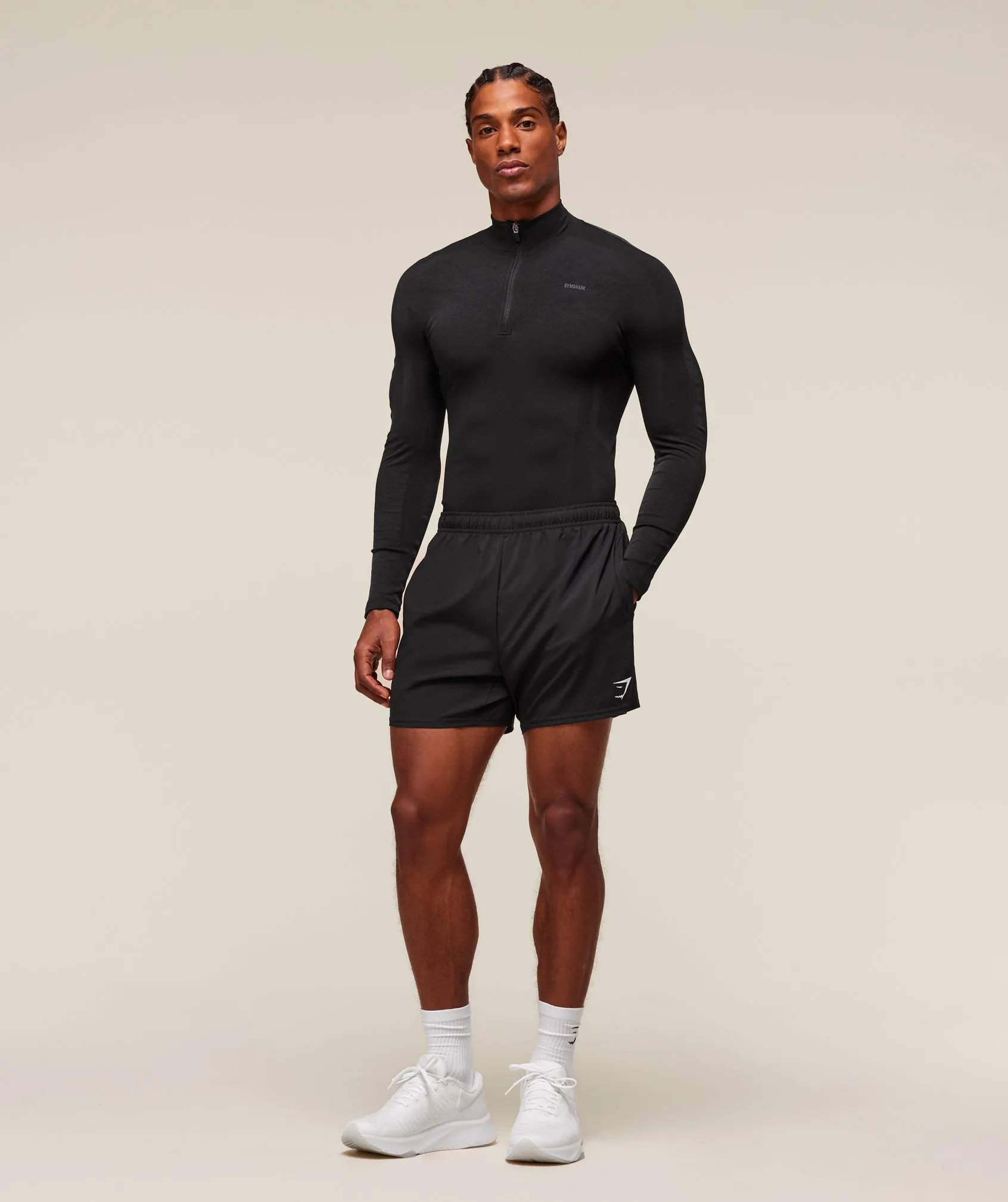 Gymshark everywear Warp Knit 1/4 Zip - Black sold by Gymshark product image thumbnail 3