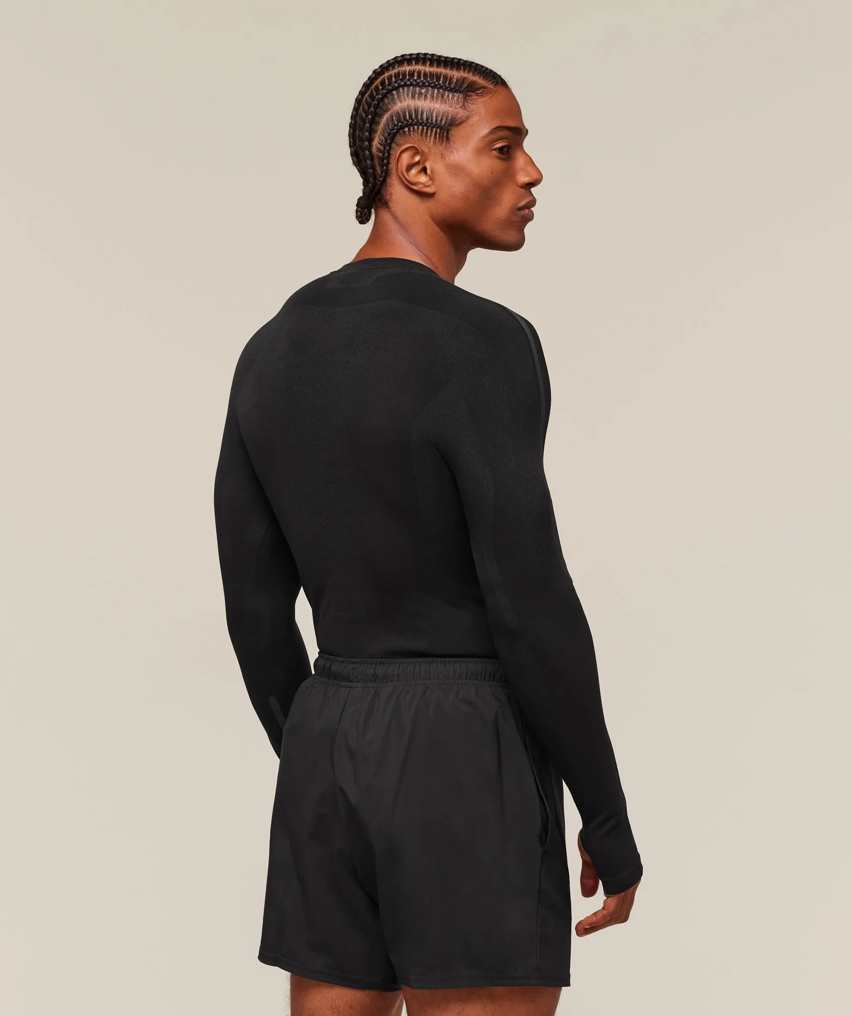 Gymshark everywear Warp Knit LS T-Shirt - Black sold by Gymshark product image thumbnail 2