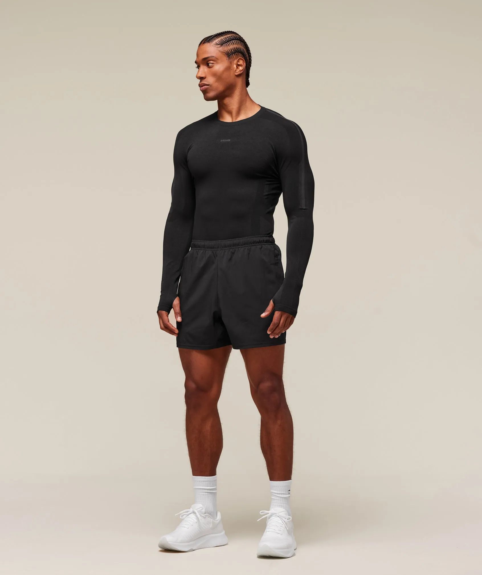 Gymshark everywear Warp Knit LS T-Shirt - Black sold by Gymshark product image thumbnail 3