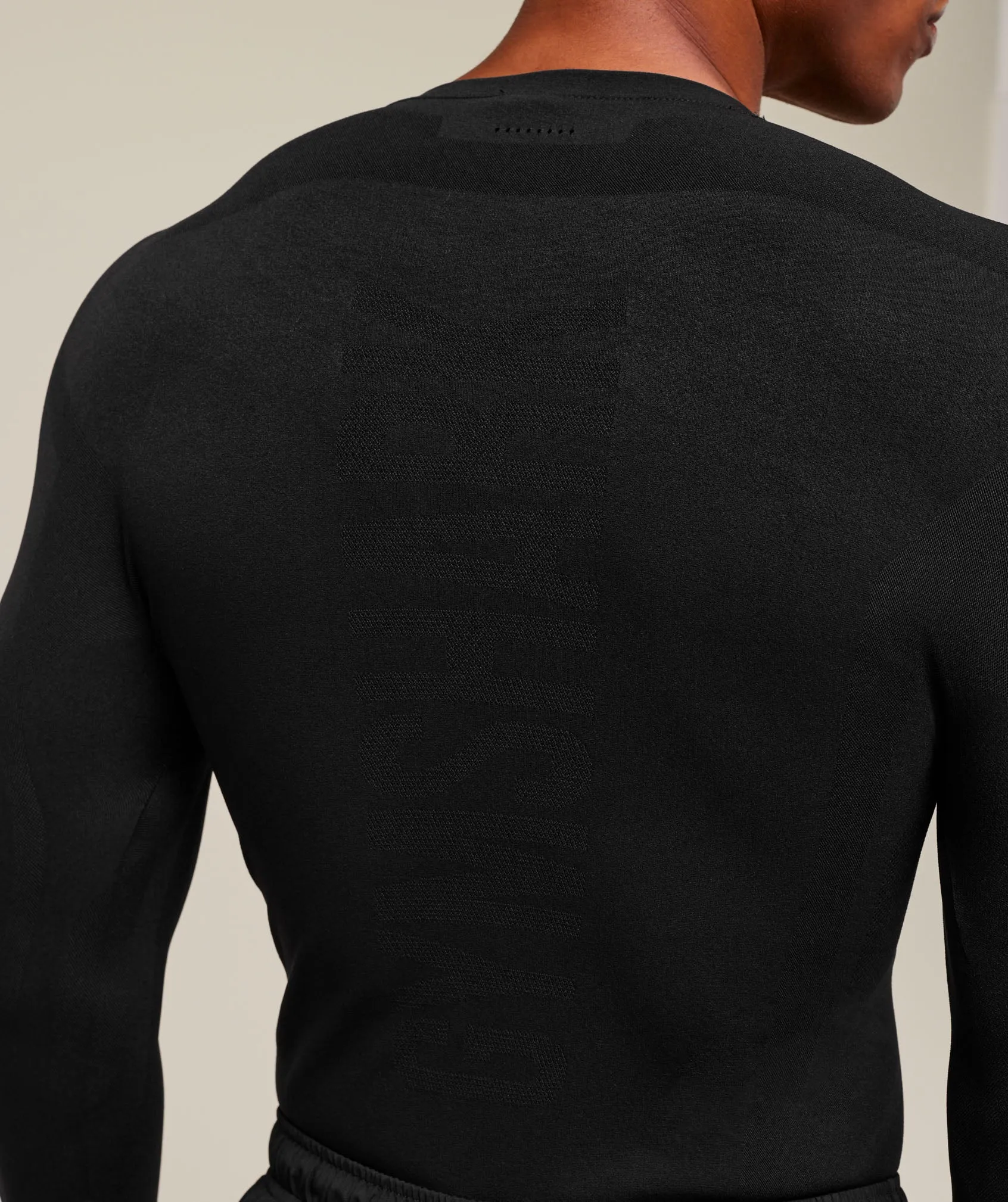 Gymshark everywear Warp Knit LS T-Shirt - Black sold by Gymshark product image thumbnail 4