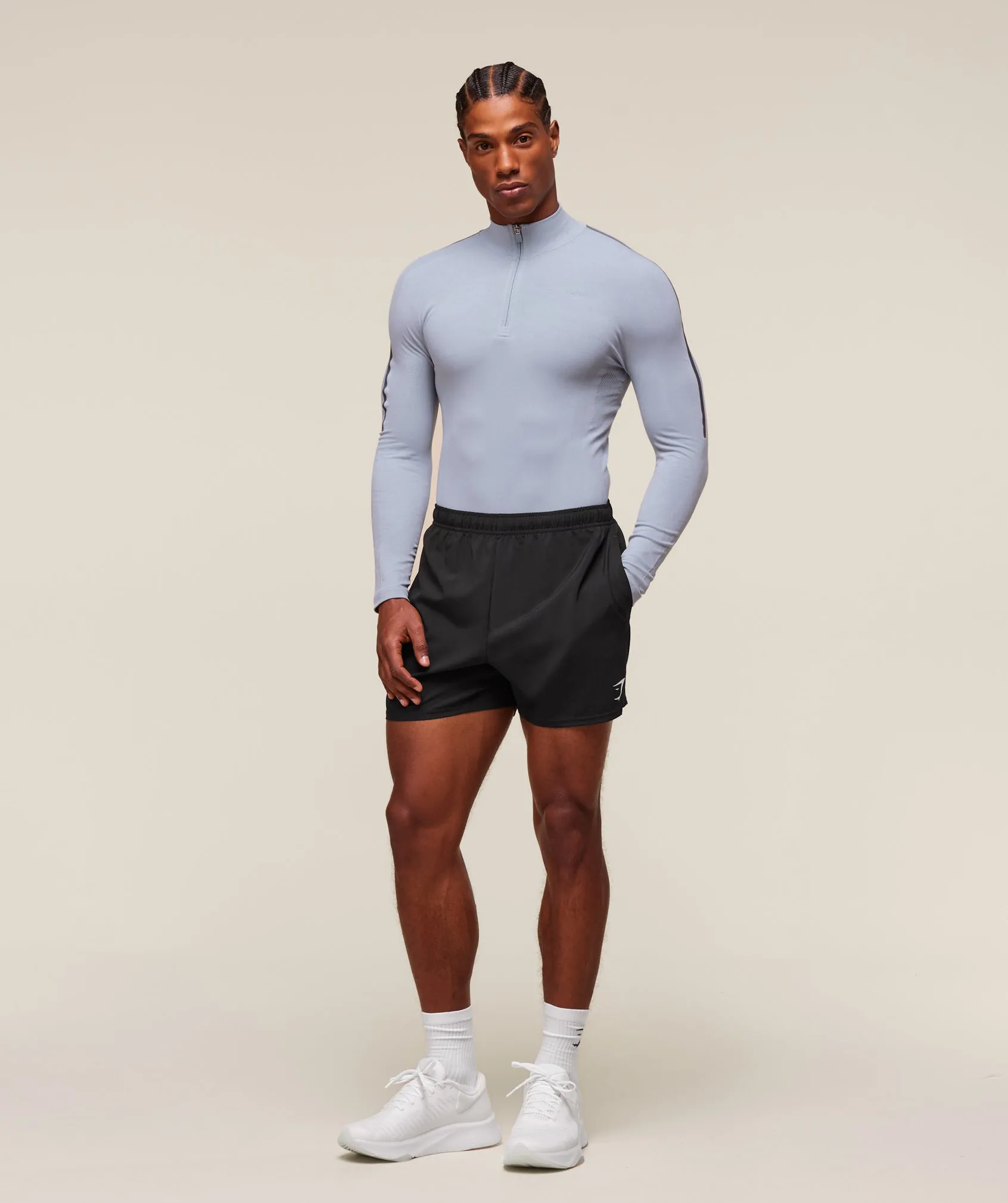 Gymshark everywear Warp Knit 1/4 Zip - Pale Blue sold by Gymshark product image thumbnail 3