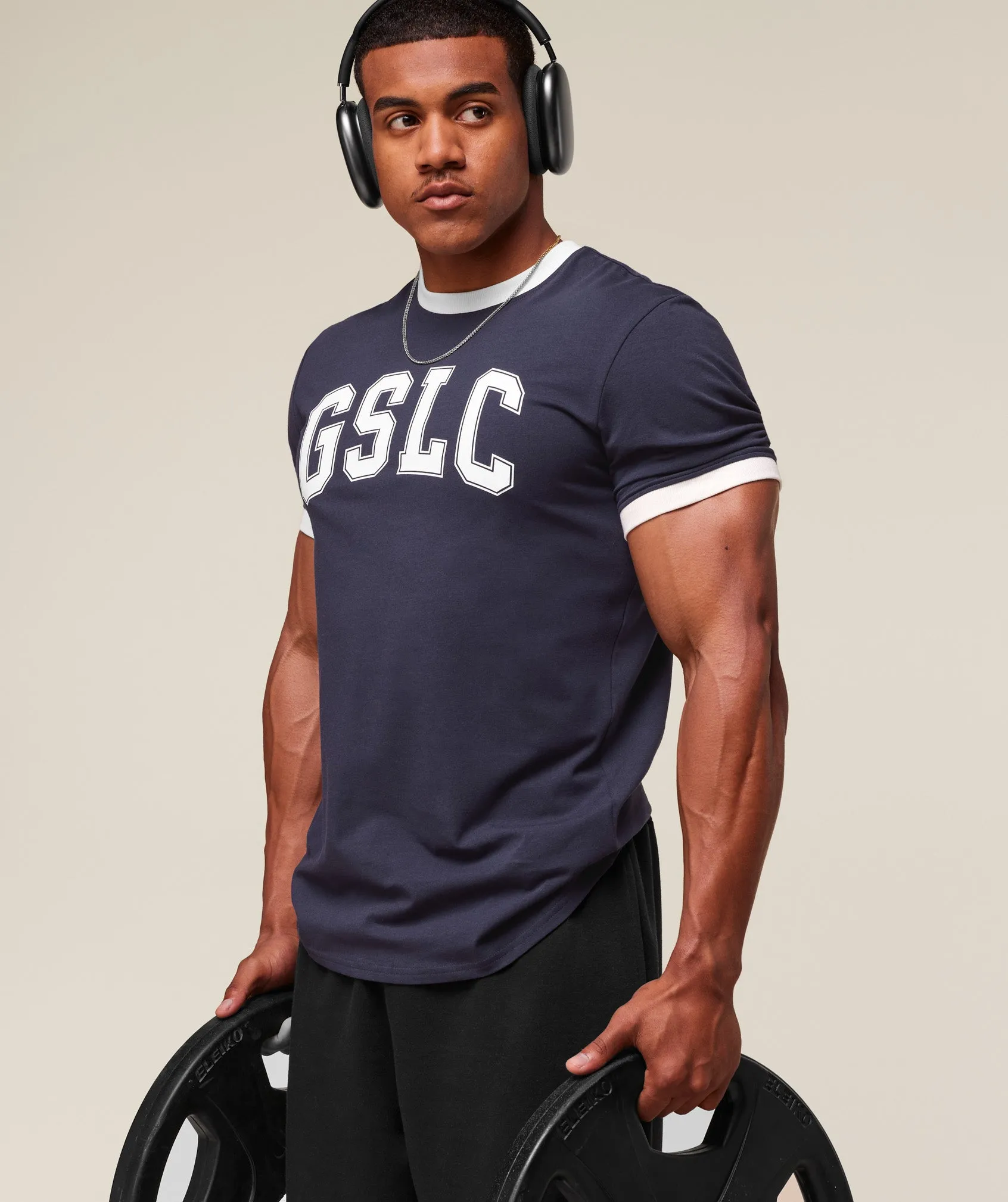 Gymshark GSLC Ringer T-Shirt - Heavy Blue sold by Gymshark product image thumbnail 3