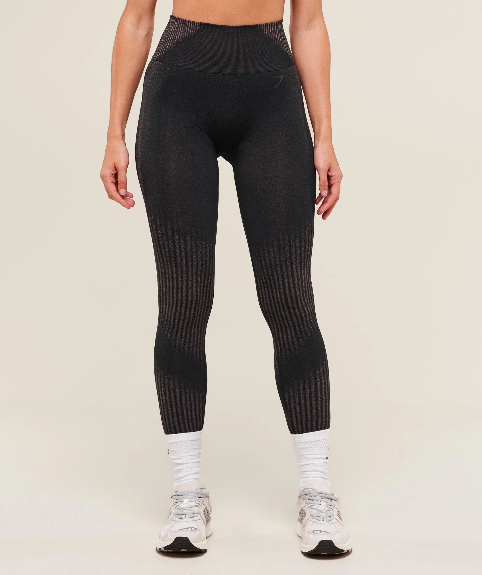 Gymshark Diffuse Seamless Leggings - Black/Calm Pink sold by Gymshark product image thumbnail 4