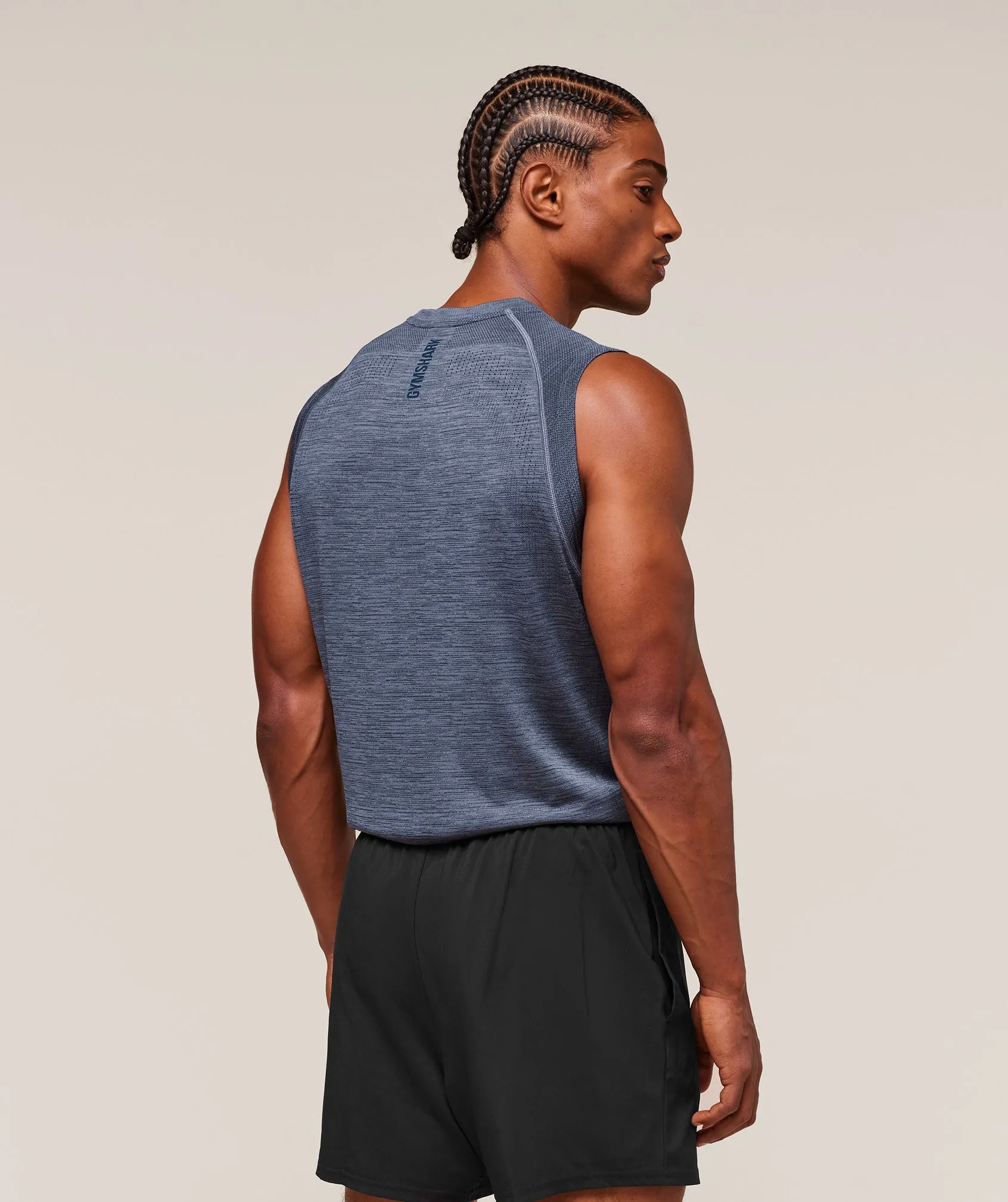 Gymshark Versatile Seamless Tank - Iron Blue/Navy sold by Gymshark product image thumbnail 2