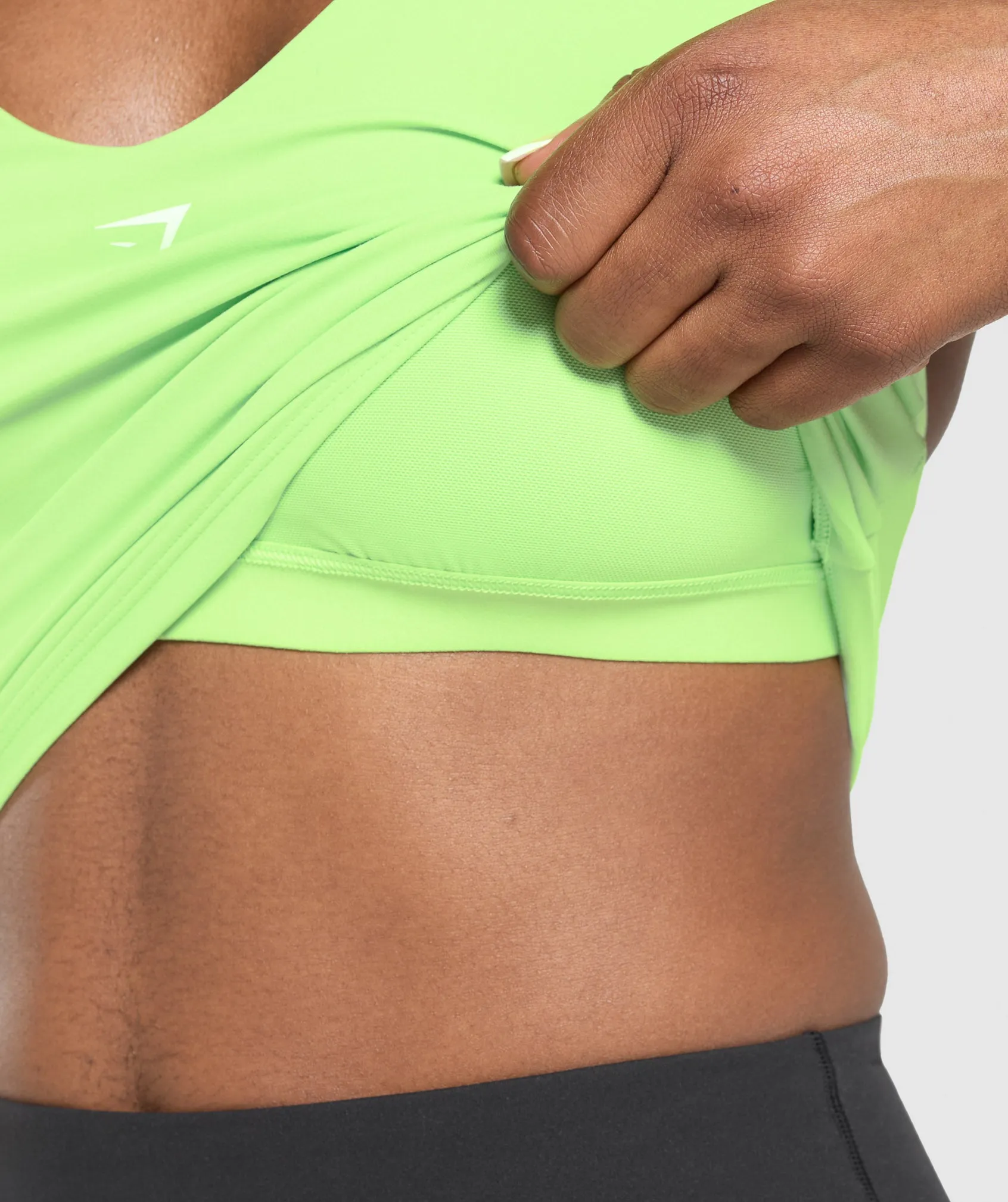 Gymshark Halter Neck Cami with Shelf - Energy Gelato Green sold by Gymshark product image thumbnail 4