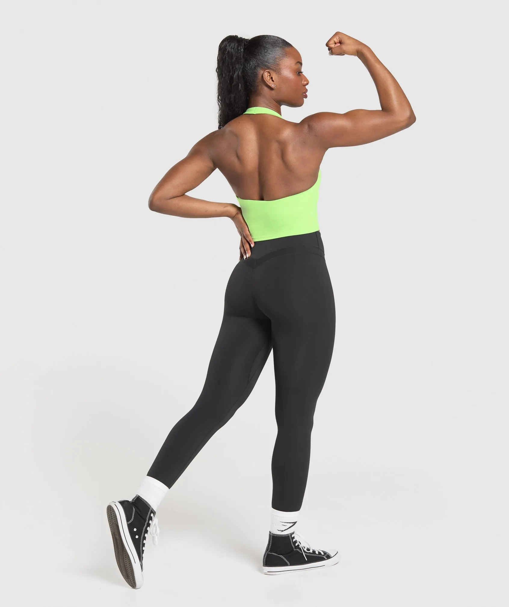 Gymshark Halter Neck Cami with Shelf - Energy Gelato Green sold by Gymshark product image thumbnail 3