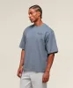 Gymshark For The Lifters Boxy T-Shirt - Iron Blue sold by Gymshark