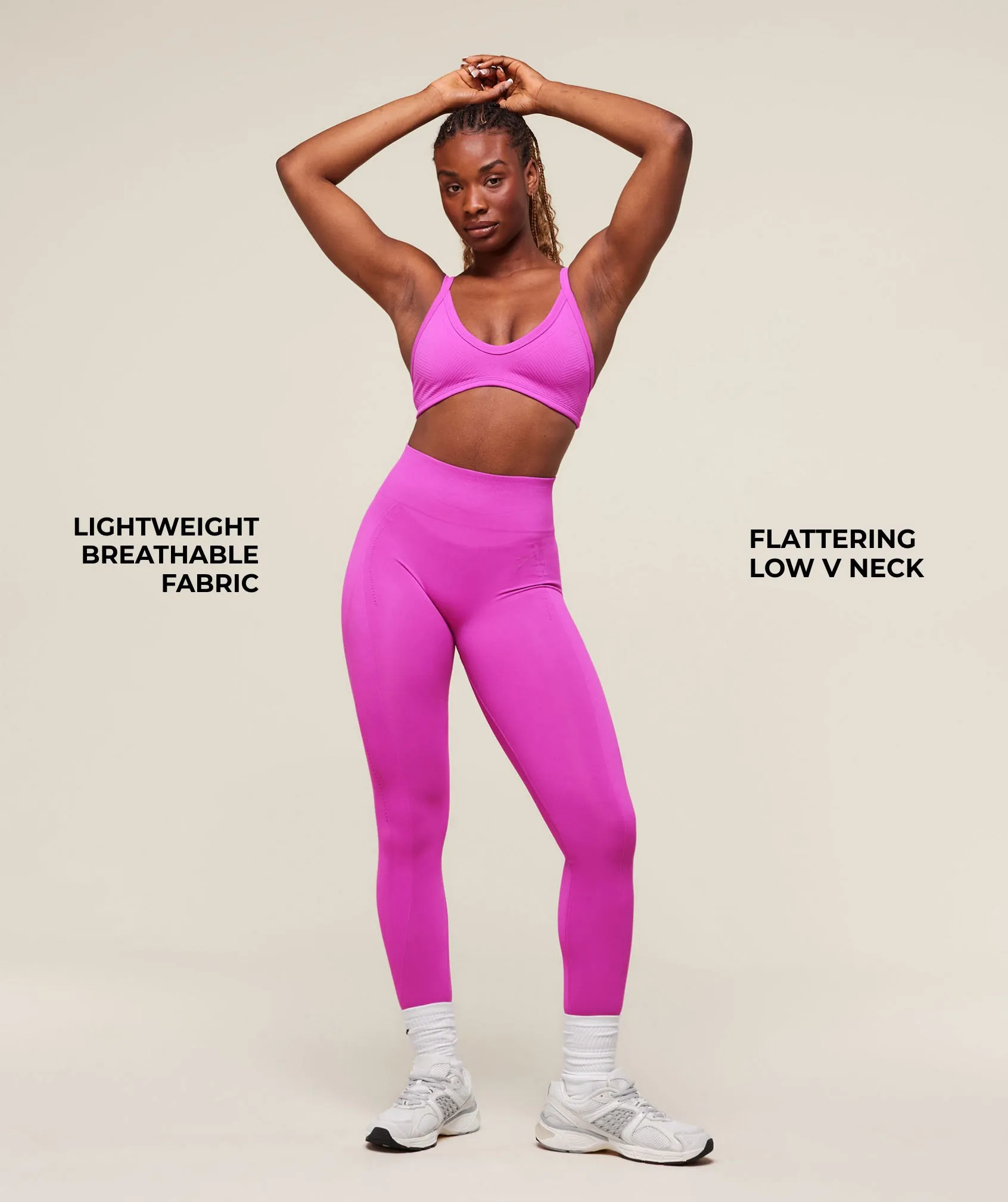 Gymshark Energised Seamless Sports Bra - Vibrant Pink sold by Gymshark product image thumbnail 3