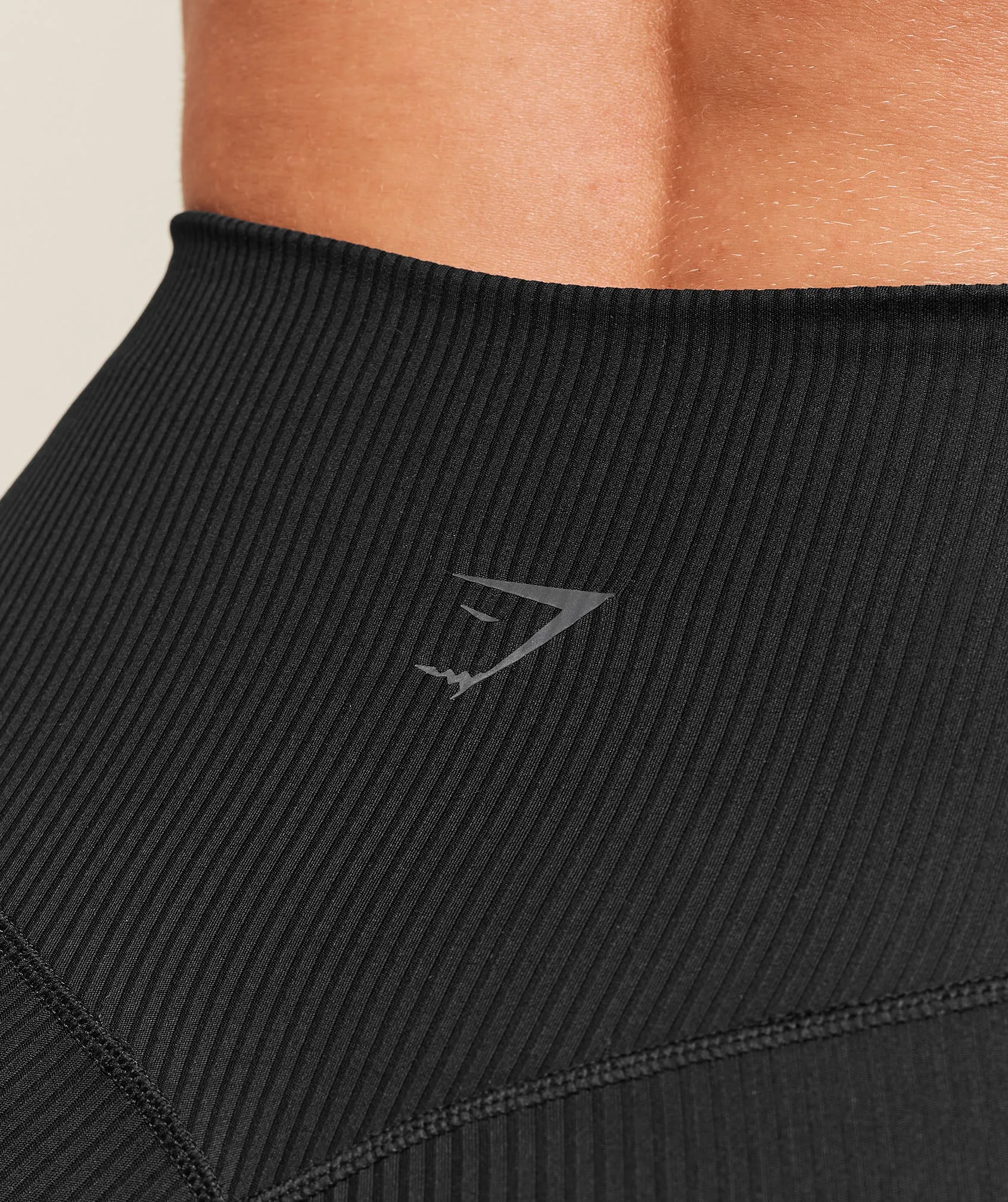 Gymshark Ribbed Contour Leggings - Black sold by Gymshark product image thumbnail 5