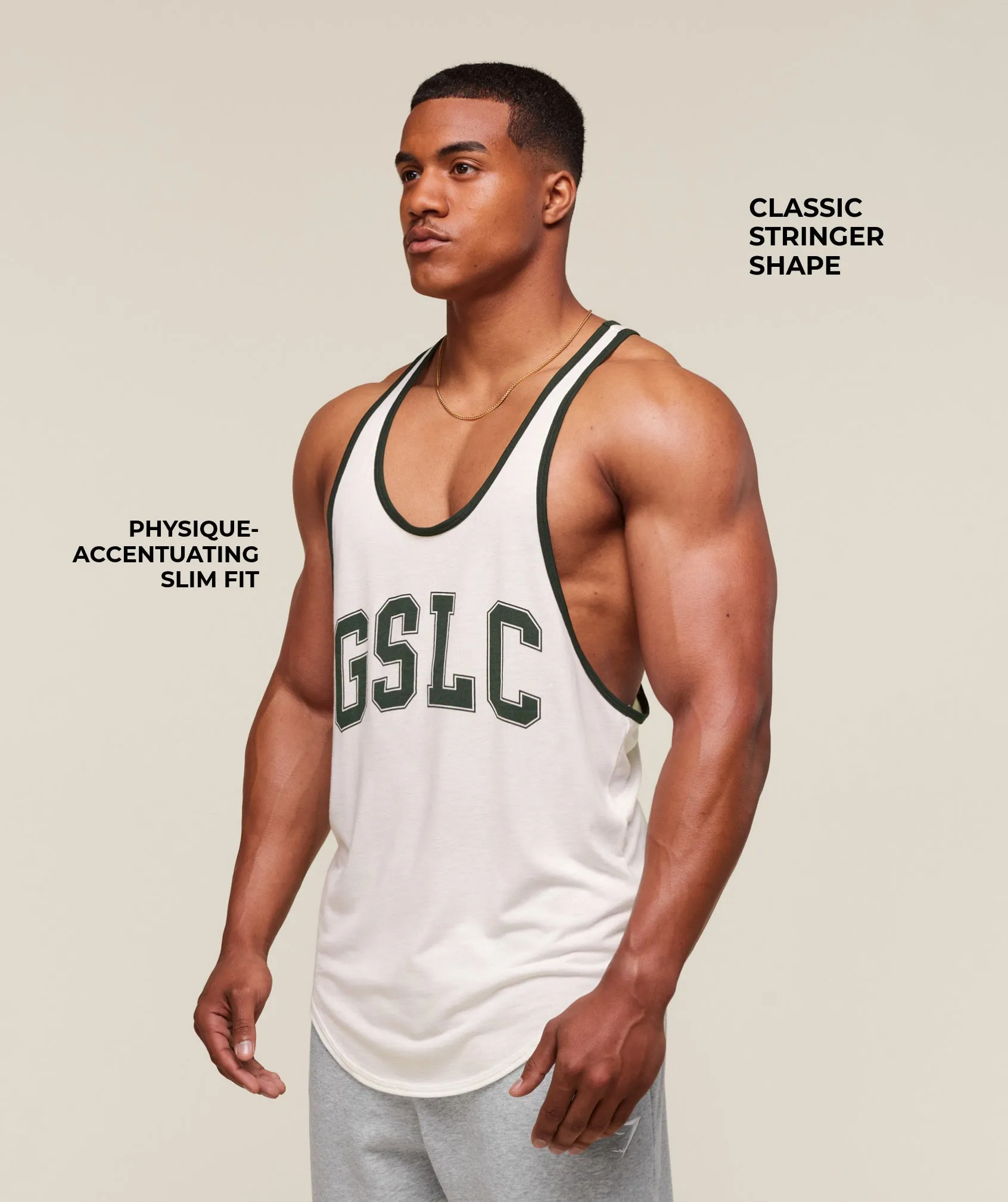Gymshark GSLC Ringer Stringer - Soft White sold by Gymshark product image thumbnail 3