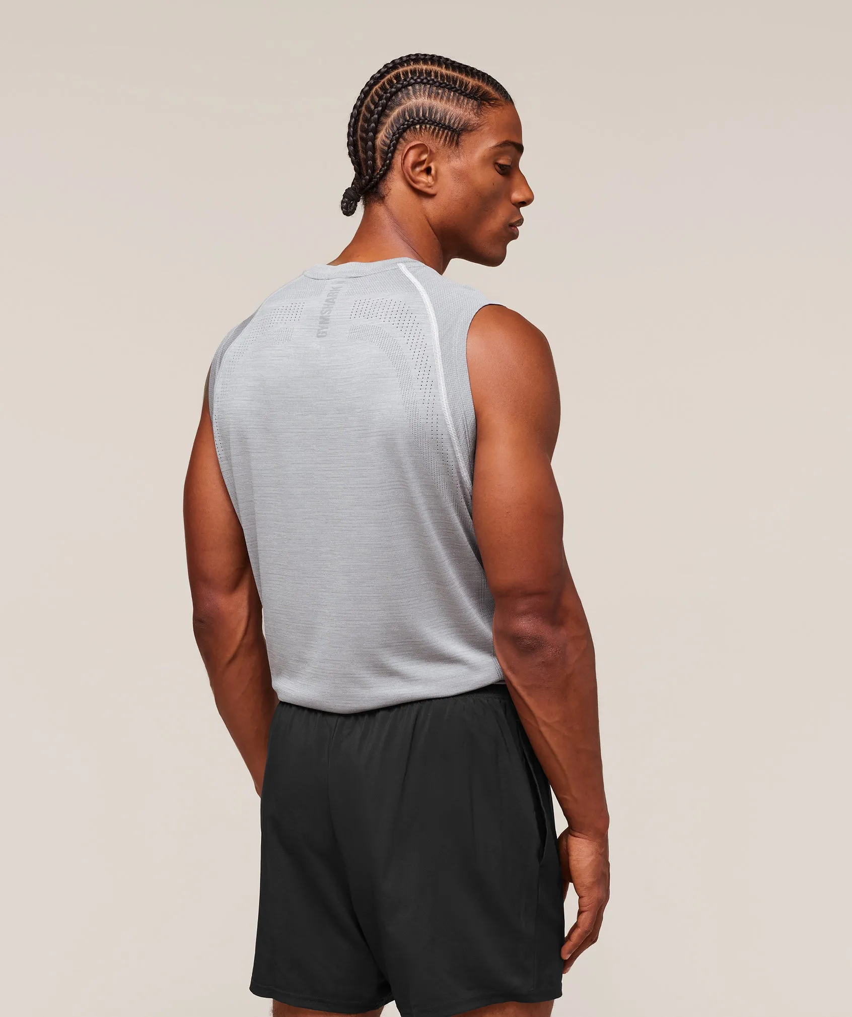 Gymshark Versatile Seamless Tank - Light Grey/Smokey Grey sold by Gymshark product image thumbnail 2