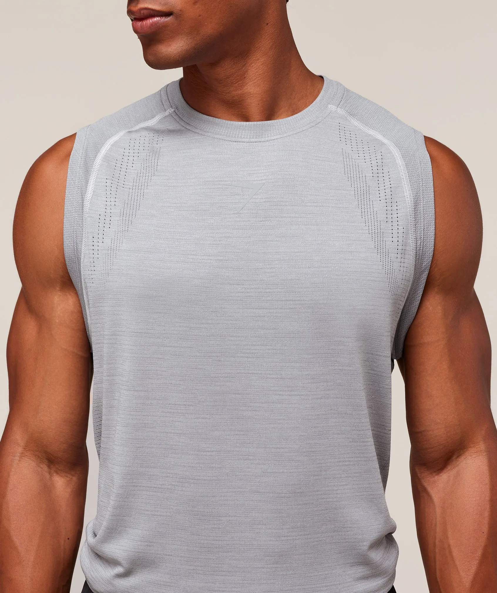 Gymshark Versatile Seamless Tank - Light Grey/Smokey Grey sold by Gymshark product image thumbnail 4