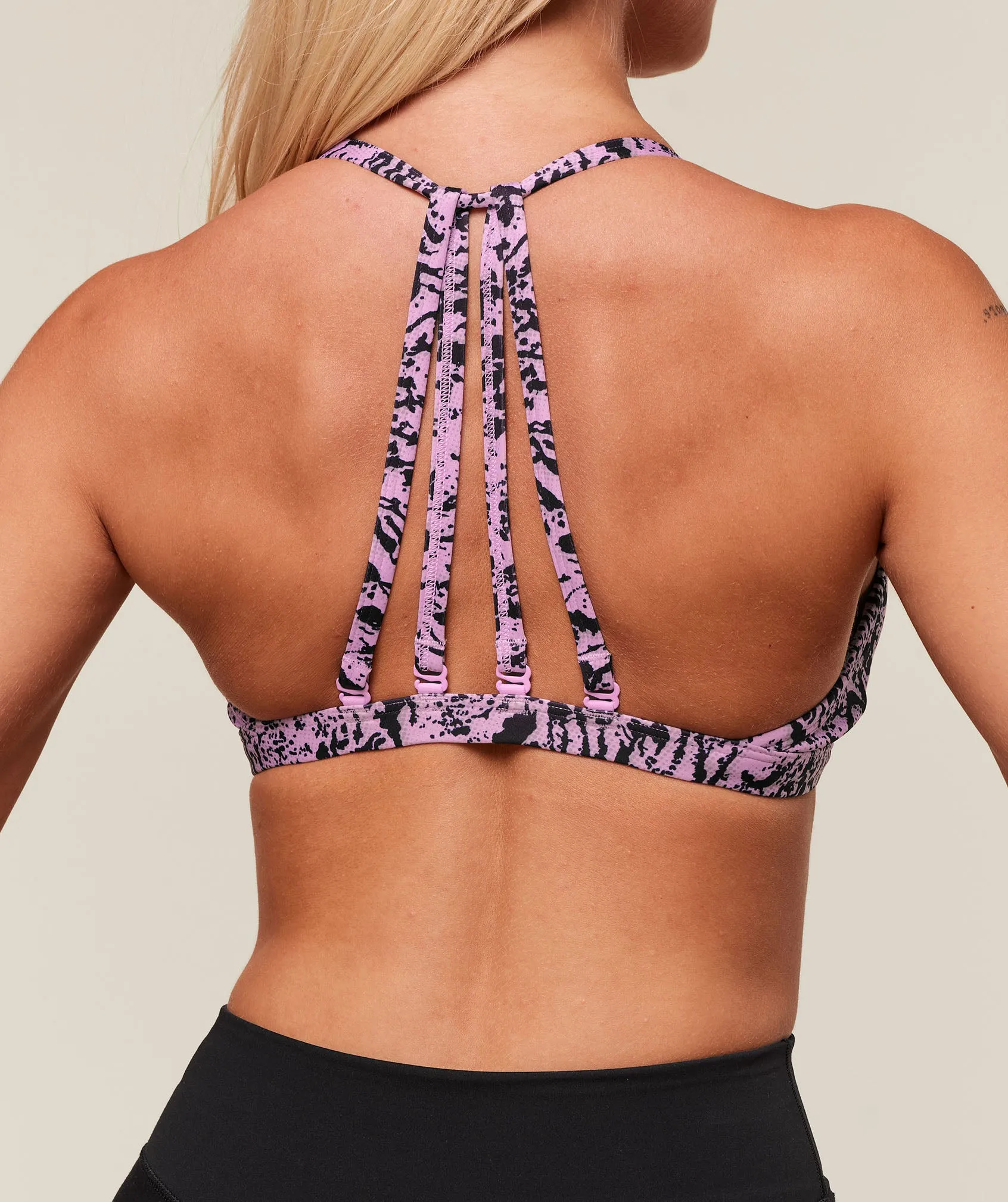 Gymshark Printed Minimal Sports Bra - Sour Pink sold by Gymshark product image thumbnail 5
