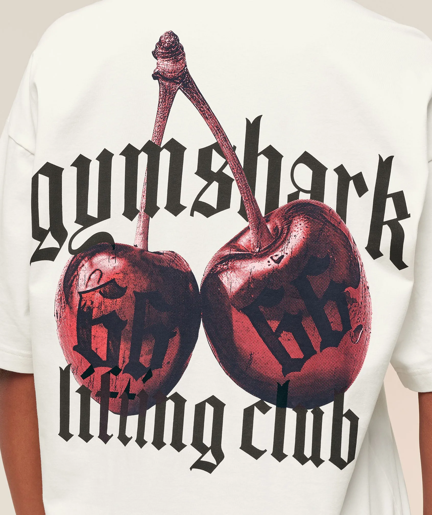 Gymshark Cherry Graphic Oversized T-Shirt - Soft White sold by Gymshark product image thumbnail 4