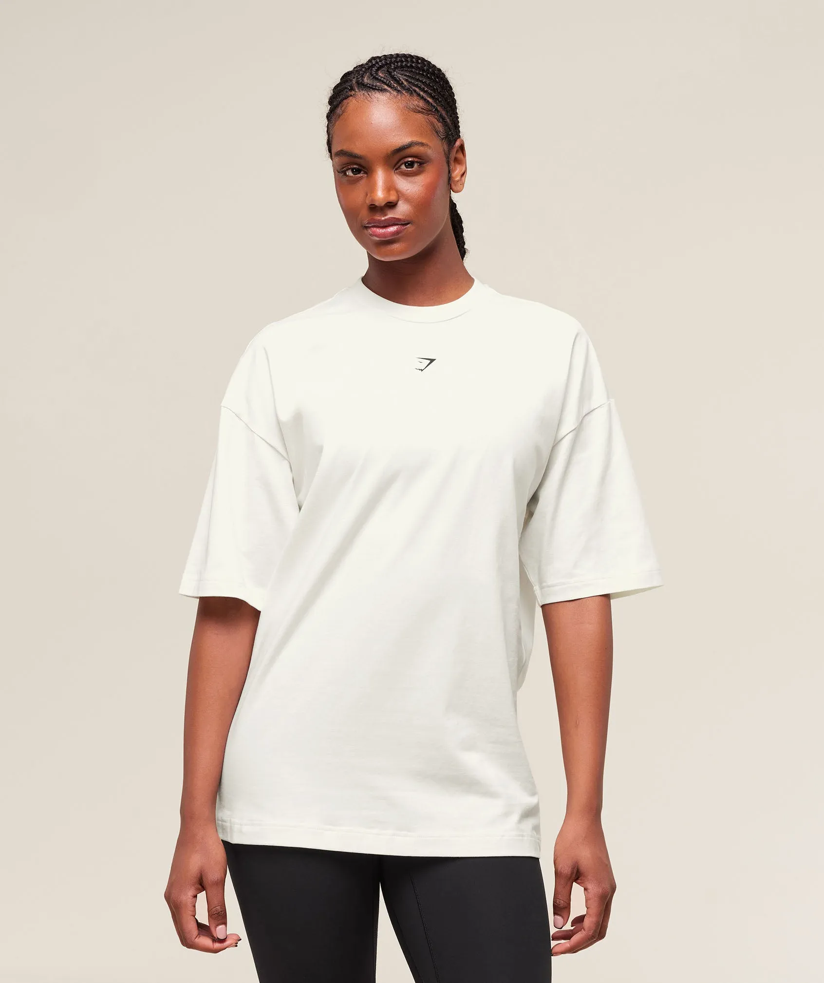 Gymshark Cherry Graphic Oversized T-Shirt - Soft White sold by Gymshark product image thumbnail 2