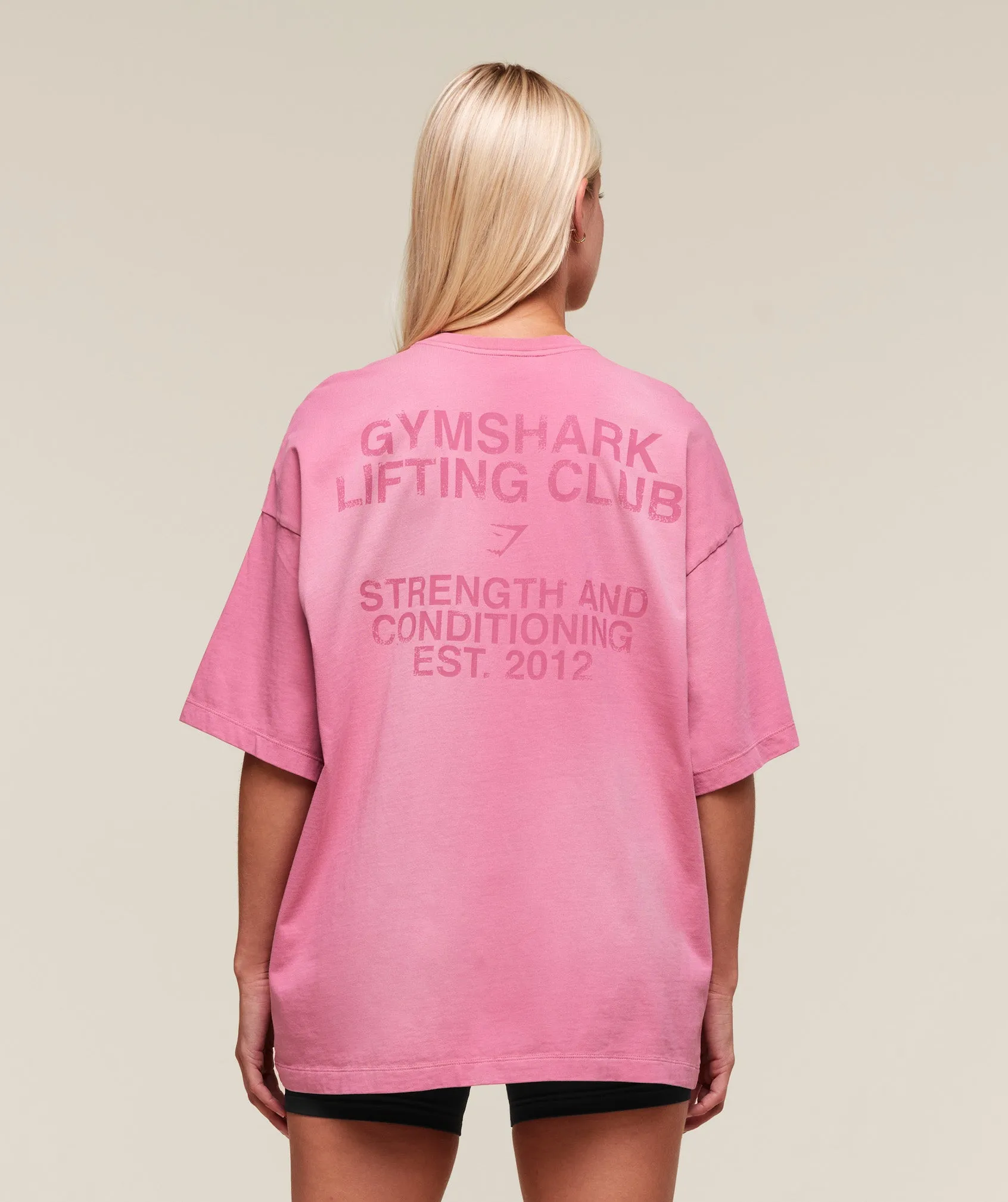 Gymshark Summer Tie-Dye Graphic Oversized T-Shirt - Sunset Pink/Wash sold by Gymshark product image thumbnail 2