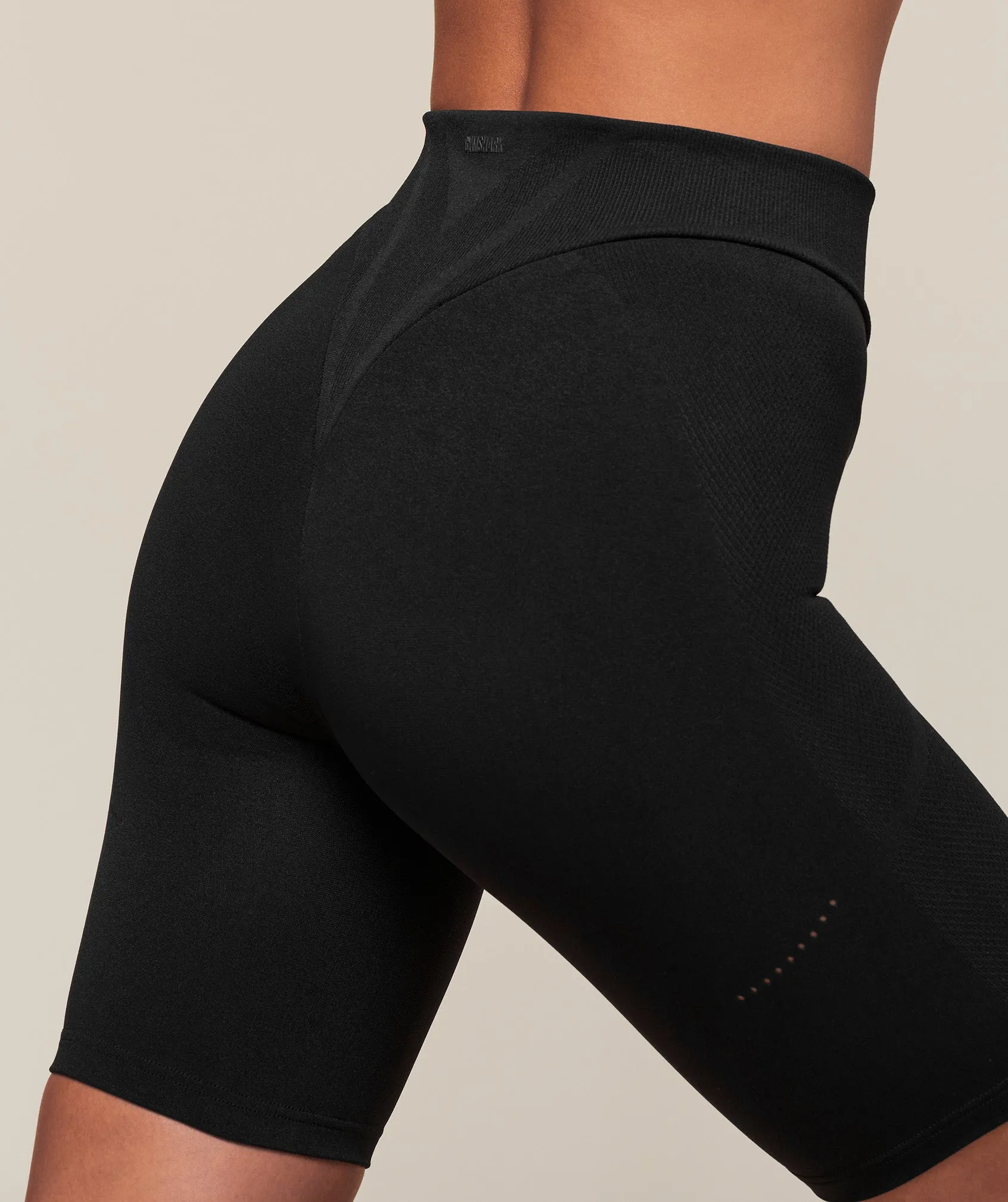 Gymshark everywear Warp Knit Cycling Shorts - Black sold by Gymshark product image thumbnail 4