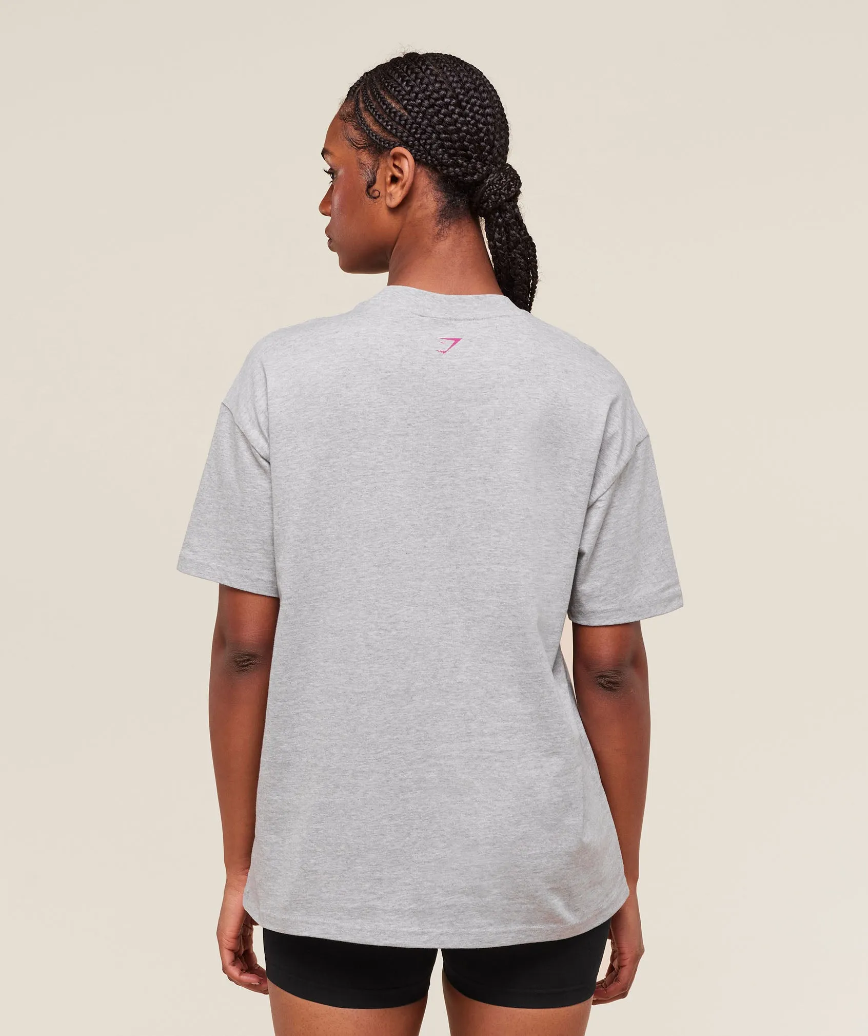 Gymshark Collegiate Graphic T-Shirt - Light Grey Core Marl sold by Gymshark product image thumbnail 4