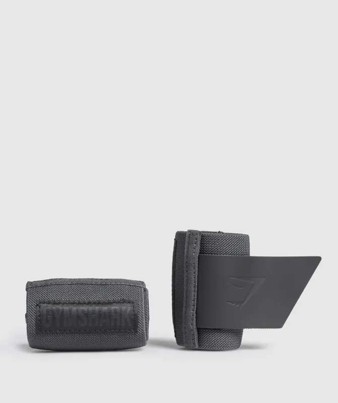 Gymshark Rigid Wrist Straps - Asphalt Grey sold by Gymshark