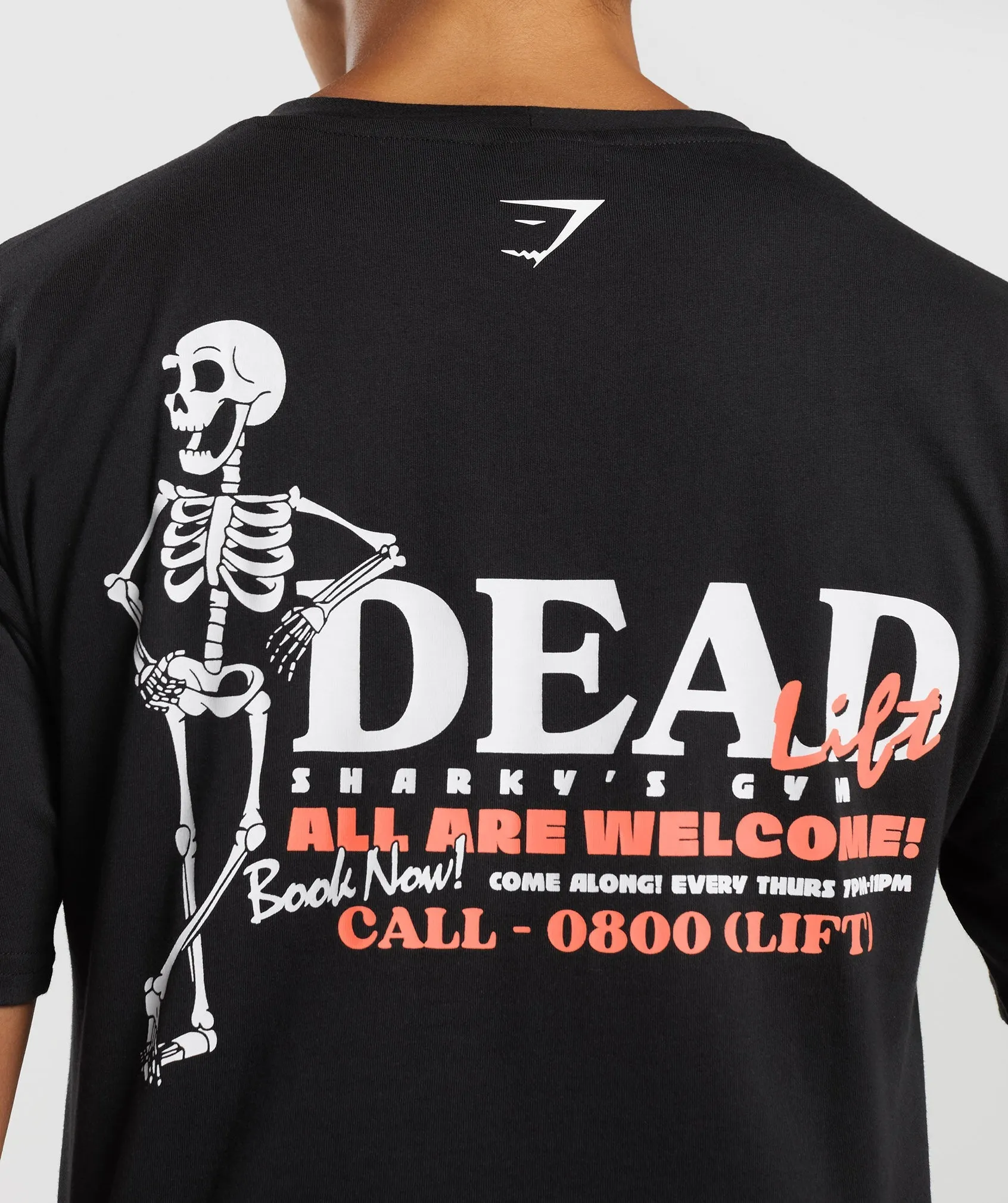 Gymshark Dead Lift Midi Tee - Black sold by Gymshark product image thumbnail 5