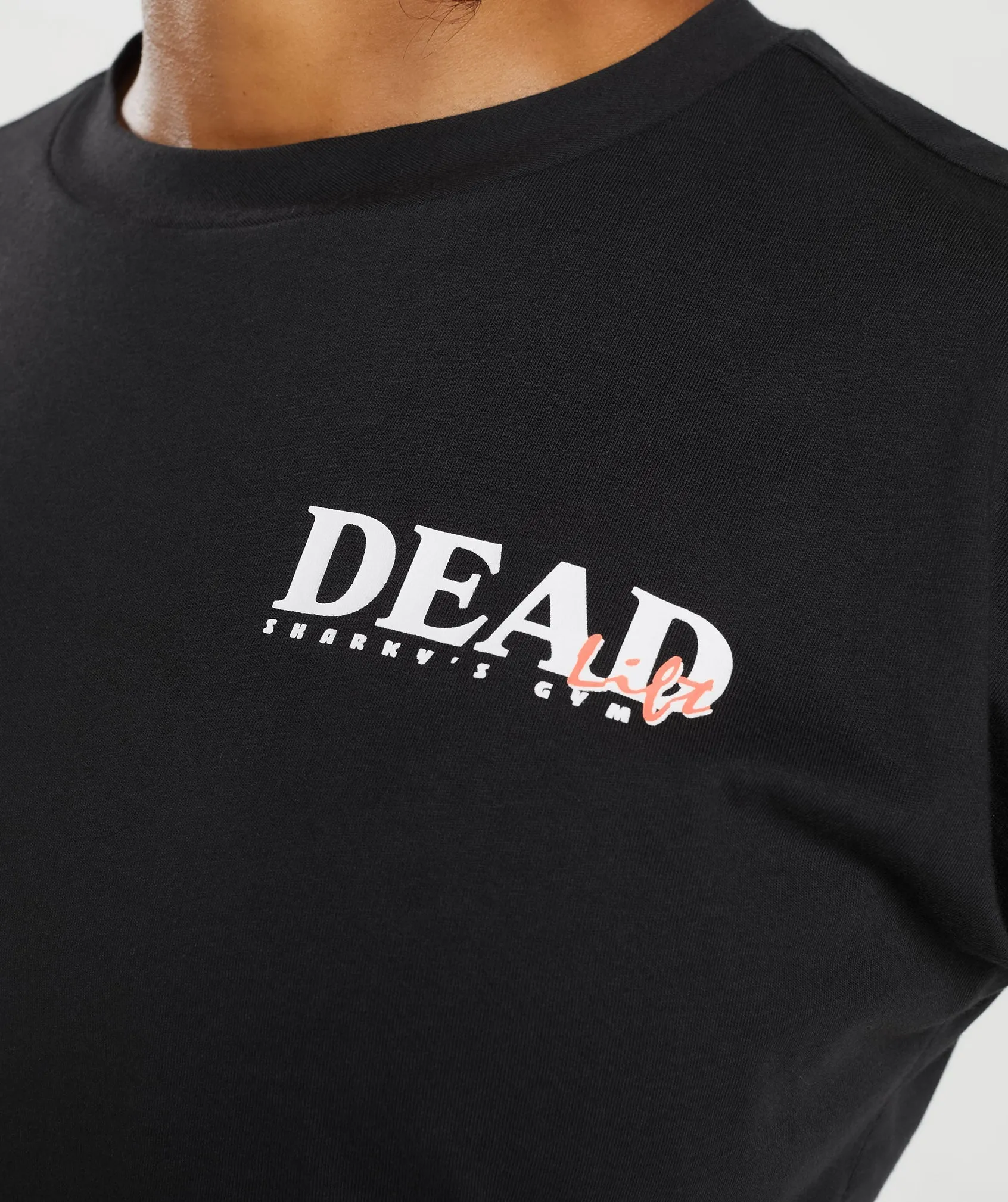 Gymshark Dead Lift Midi Tee - Black sold by Gymshark product image thumbnail 4