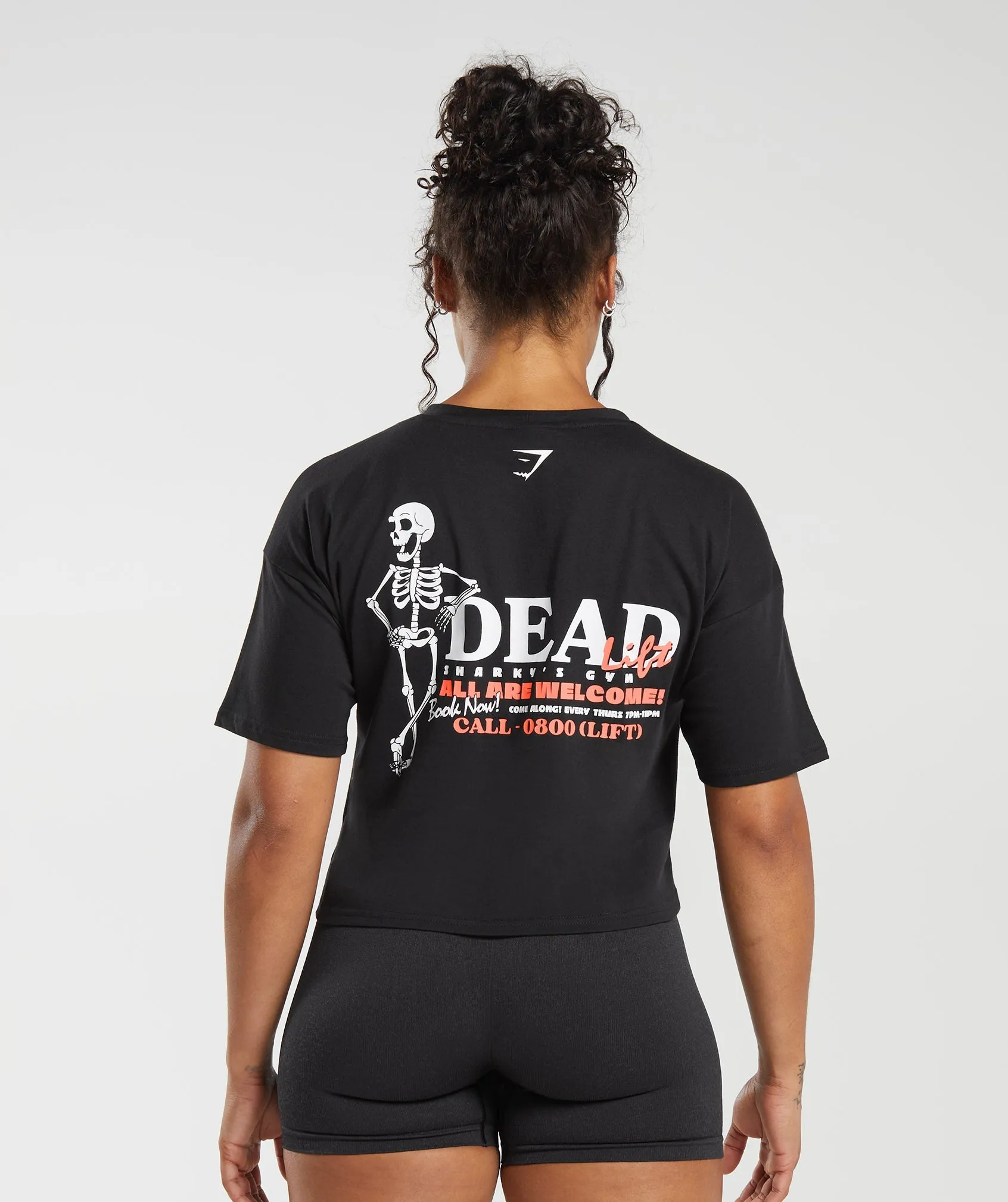 Gymshark Dead Lift Midi Tee - Black sold by Gymshark