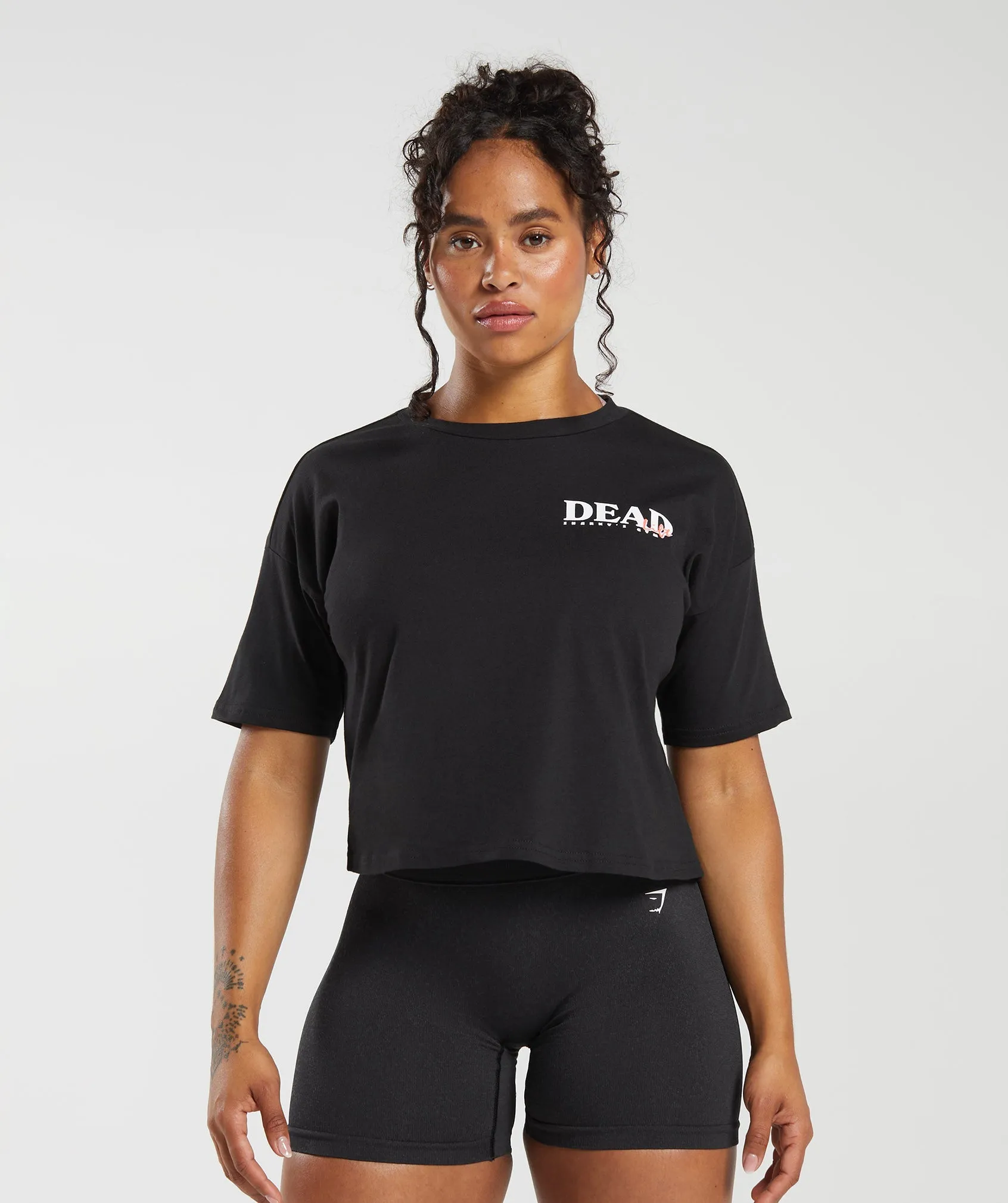 Gymshark Dead Lift Midi Tee - Black sold by Gymshark product image thumbnail 2