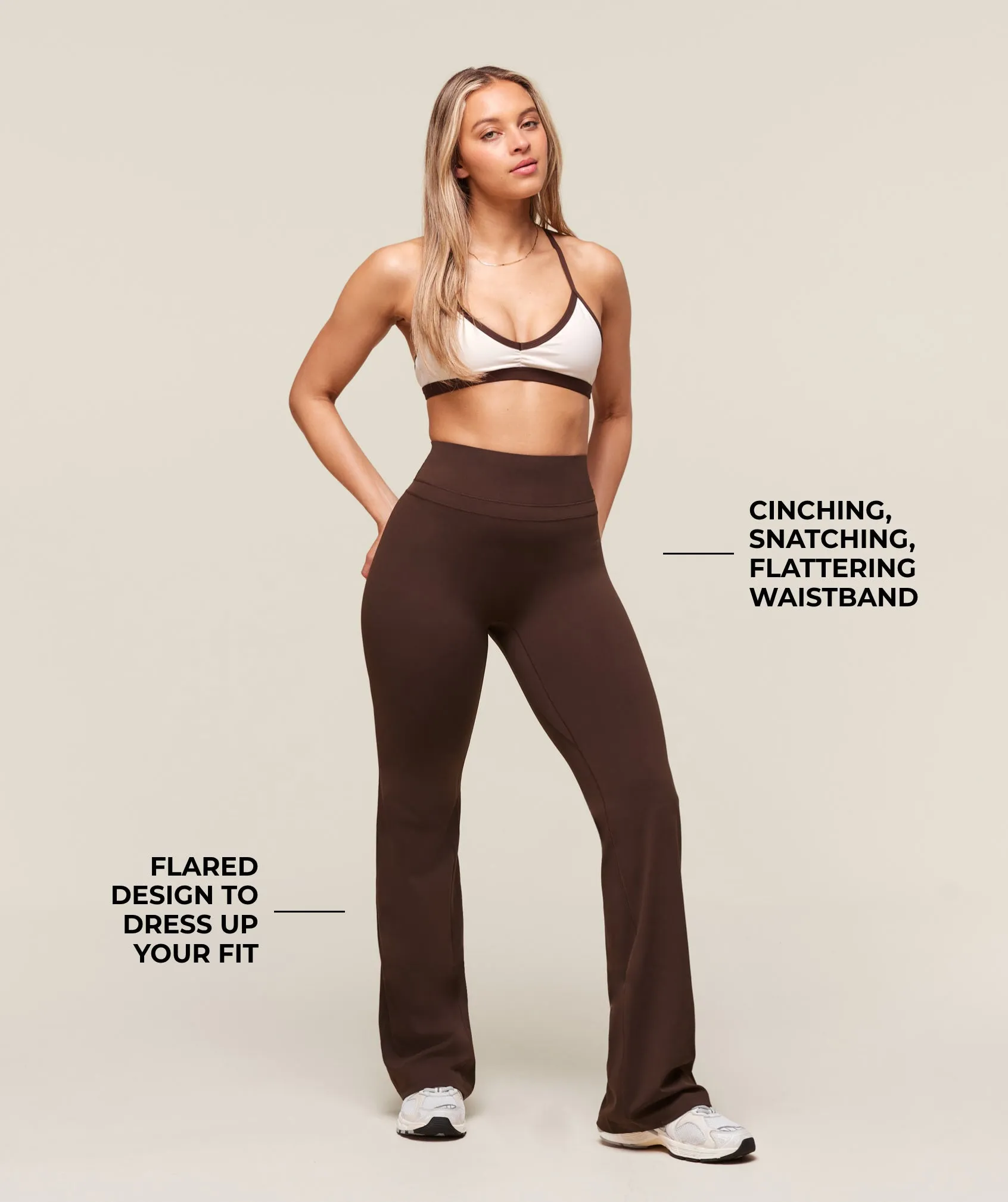 Gymshark Whitney Flared Leggings - Depth Brown sold by Gymshark product image thumbnail 4