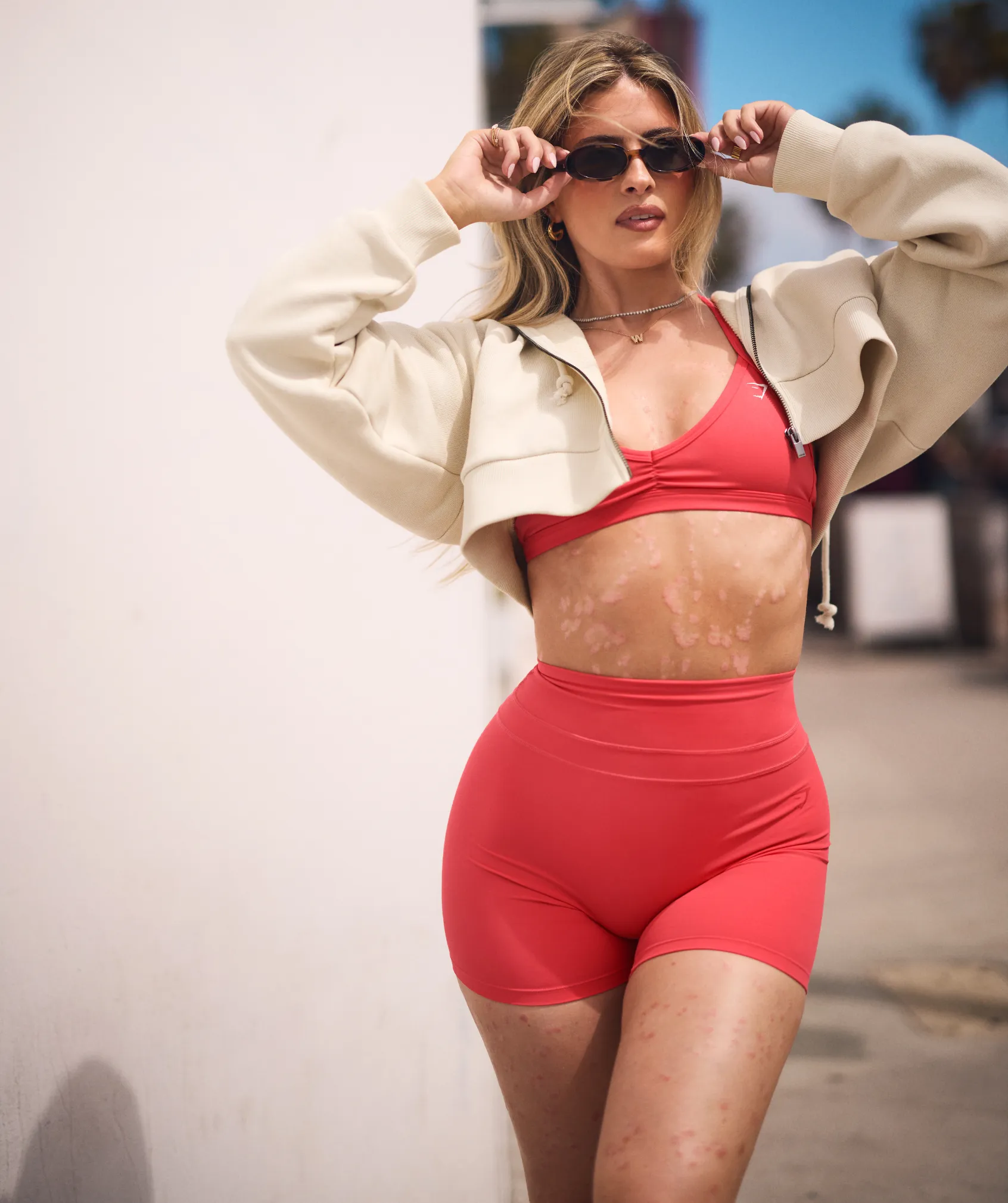 Gymshark Whitney Shorts - Coral Red sold by Gymshark product image thumbnail 3