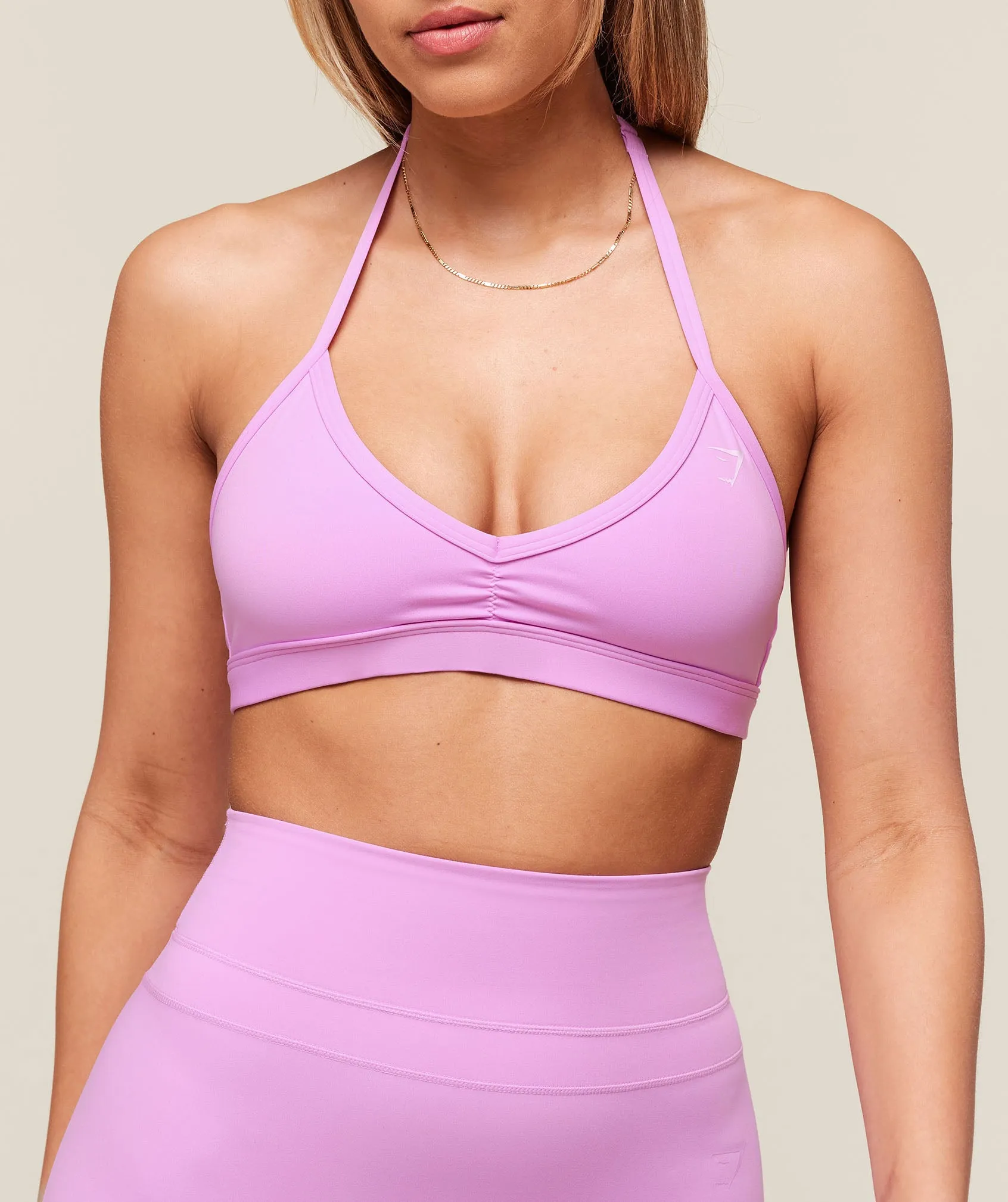 Gymshark Minimal Halterneck Sports Bra - Sour Pink sold by Gymshark product image thumbnail 5