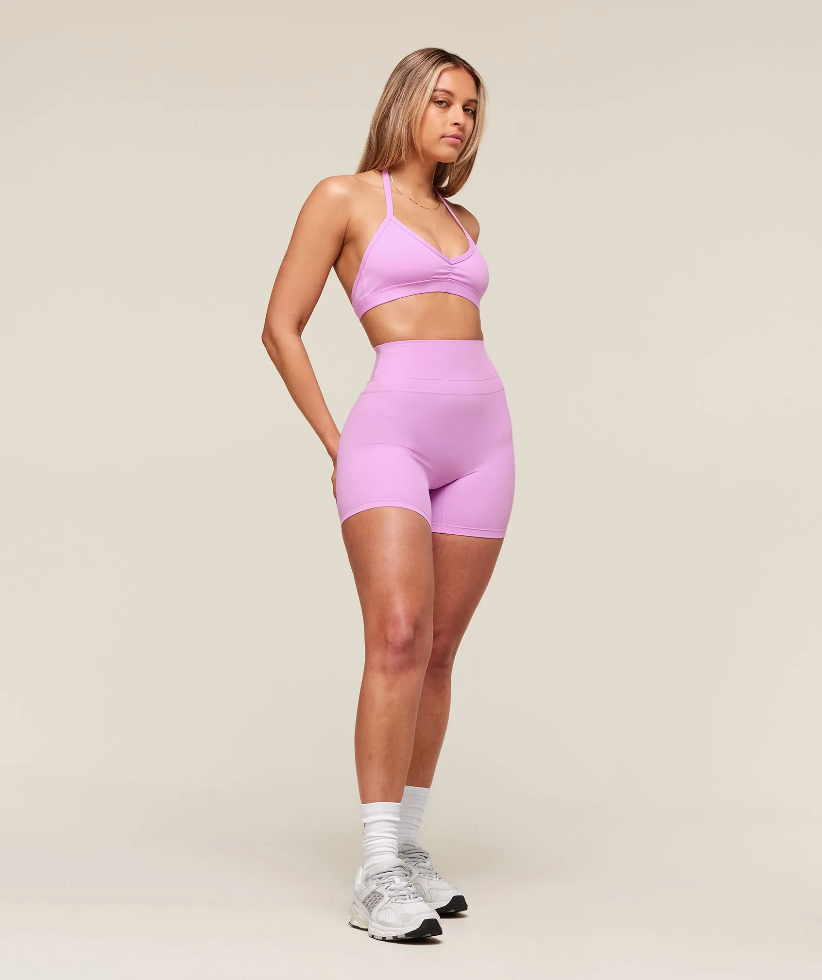 Gymshark Minimal Halterneck Sports Bra - Sour Pink sold by Gymshark product image thumbnail 3