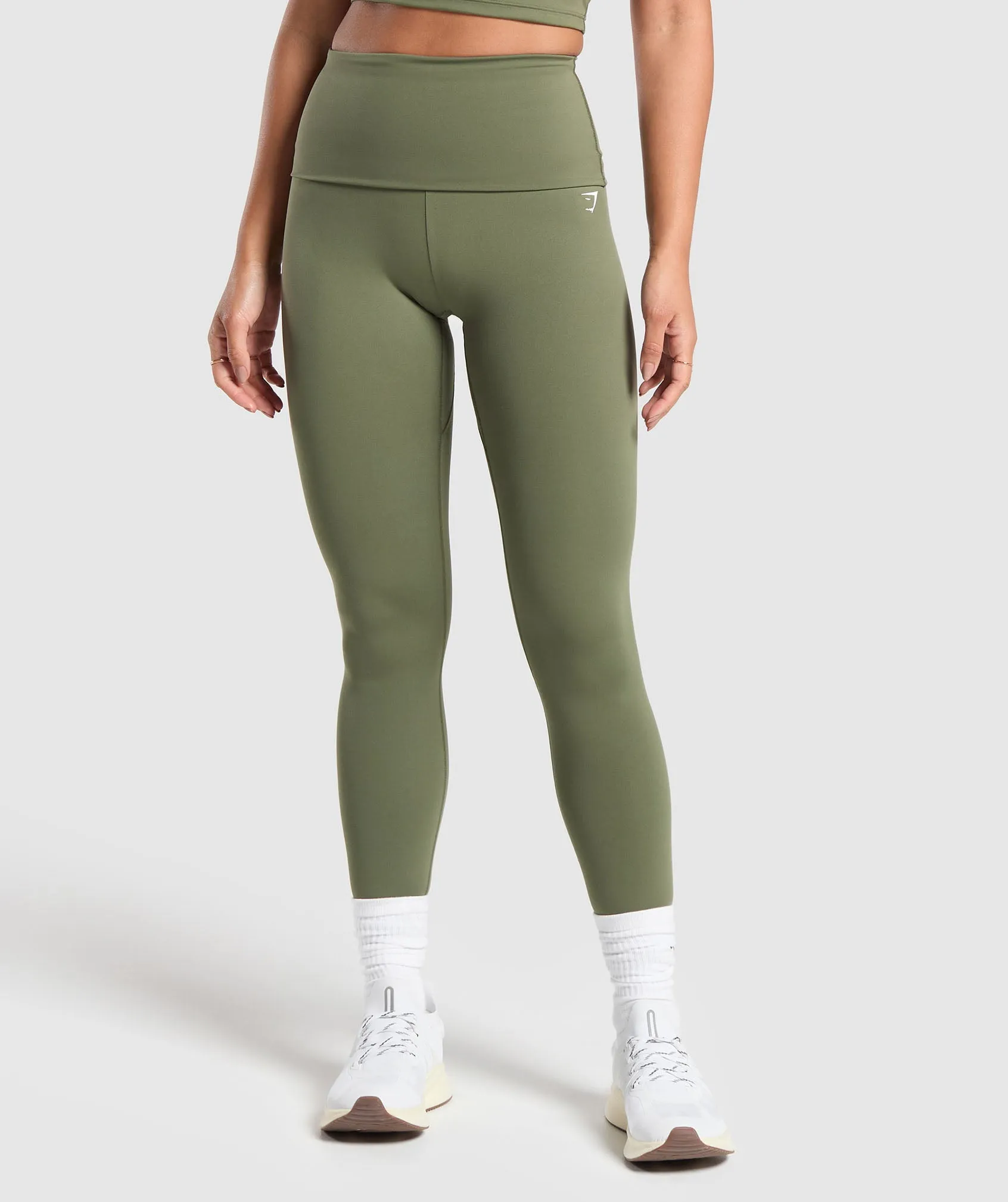 Gymshark Everyday Foldover Leggings - Core Olive sold by Gymshark