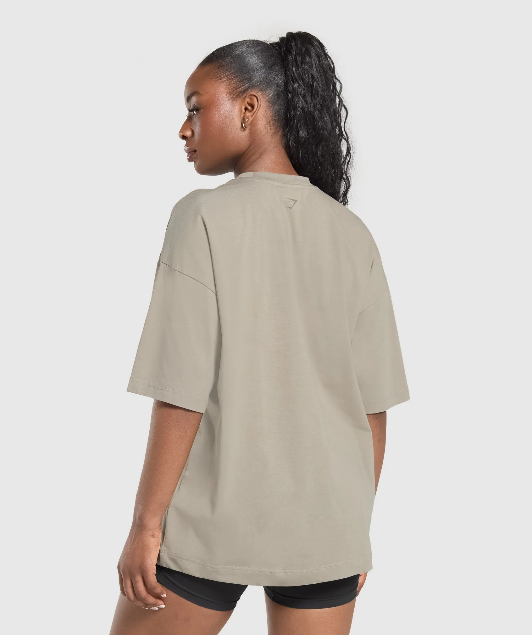 Gymshark Lifting Girl Graphic Oversized Tee - Linen Brown sold by Gymshark product image thumbnail 2