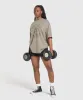 Gymshark Lifting Girl Graphic Oversized Tee - Linen Brown sold by Gymshark