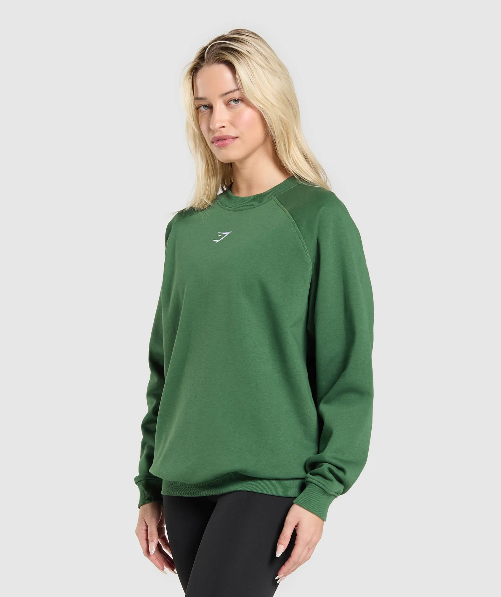 Gymshark Training Oversized Fleece Sweatshirt - Classic Green sold by Gymshark product image thumbnail 4