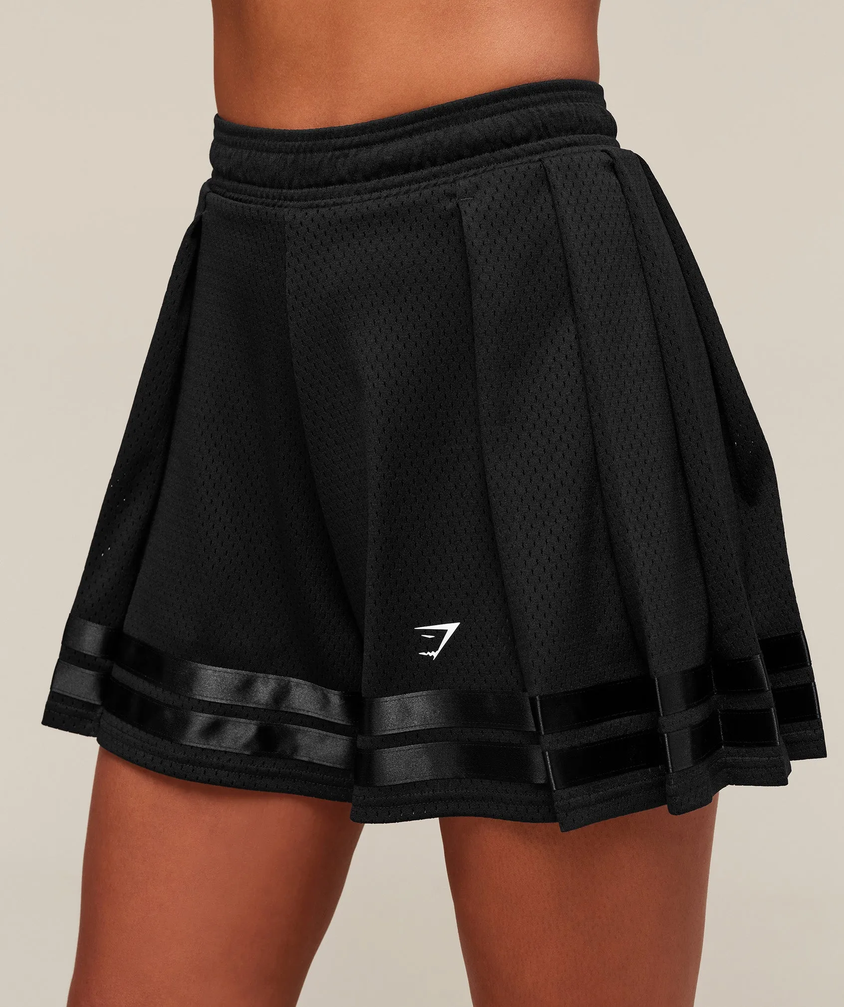 Gymshark Mesh Pleated Shorts - Black sold by Gymshark product image thumbnail 5