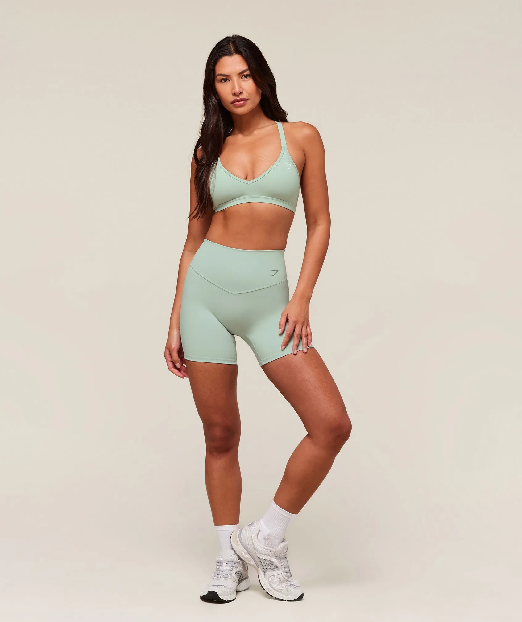 Gymshark Cotton Racerback Sports Bra - Morning Blue sold by Gymshark product image thumbnail 4