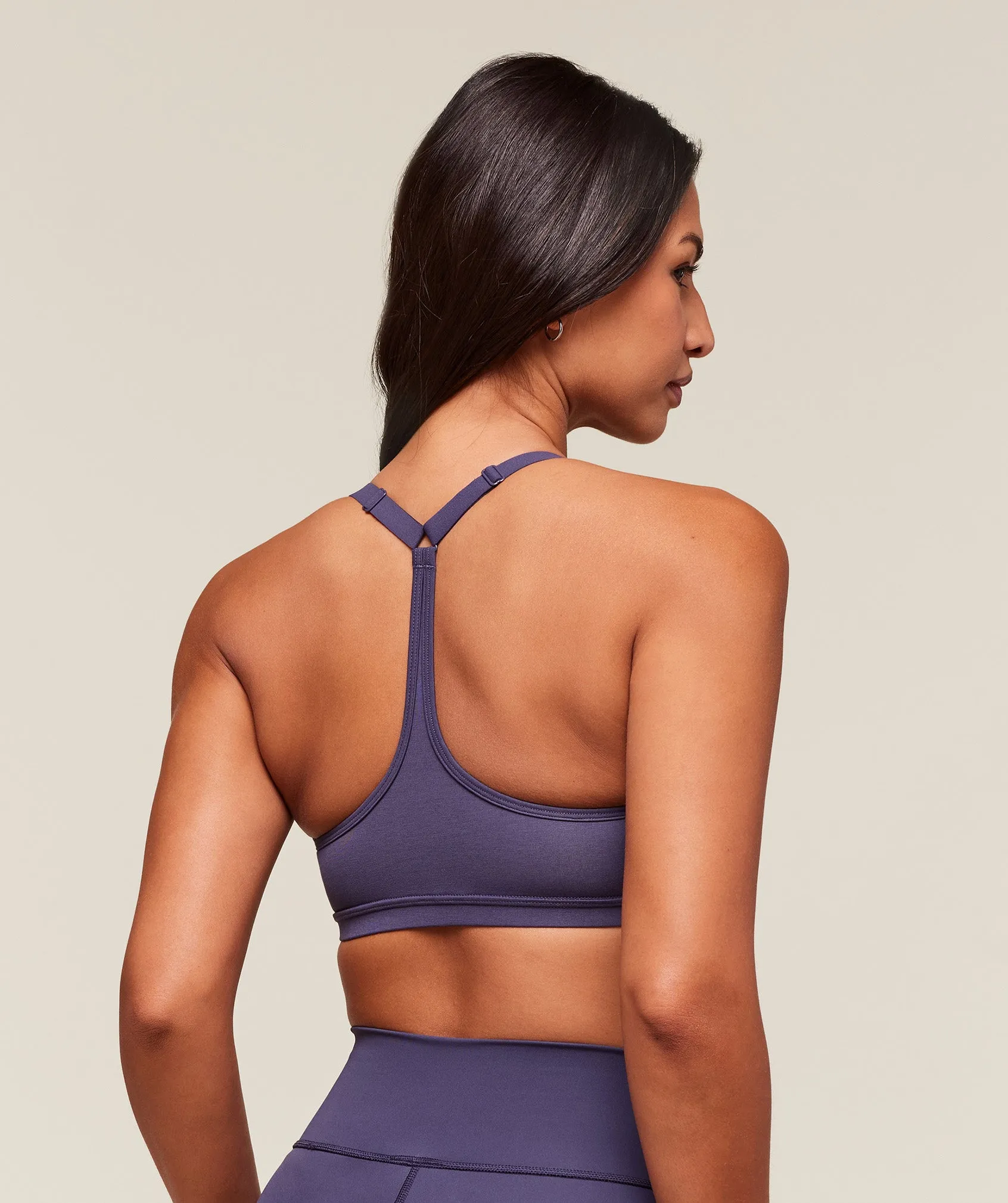 Gymshark Cotton Racerback Sports Bra - Weighted Purple sold by Gymshark product image thumbnail 2