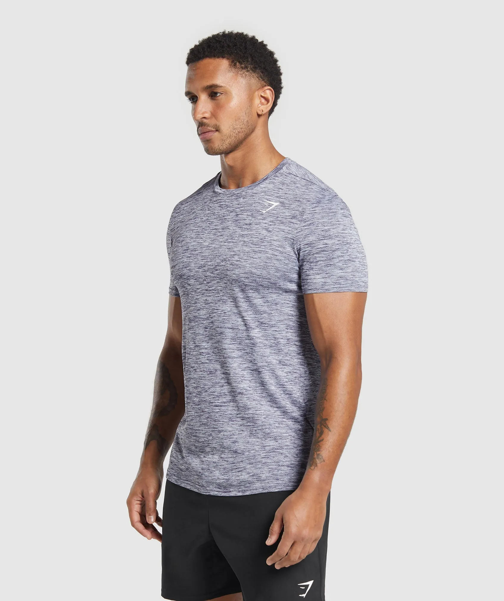 Gymshark Arrival Marl T-Shirt - Weighted Purple/White Marl sold by Gymshark product image thumbnail 3