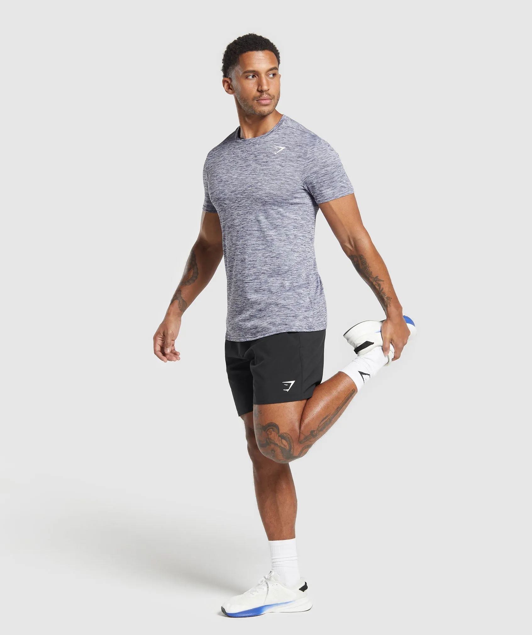 Gymshark Arrival Marl T-Shirt - Weighted Purple/White Marl sold by Gymshark product image thumbnail 4