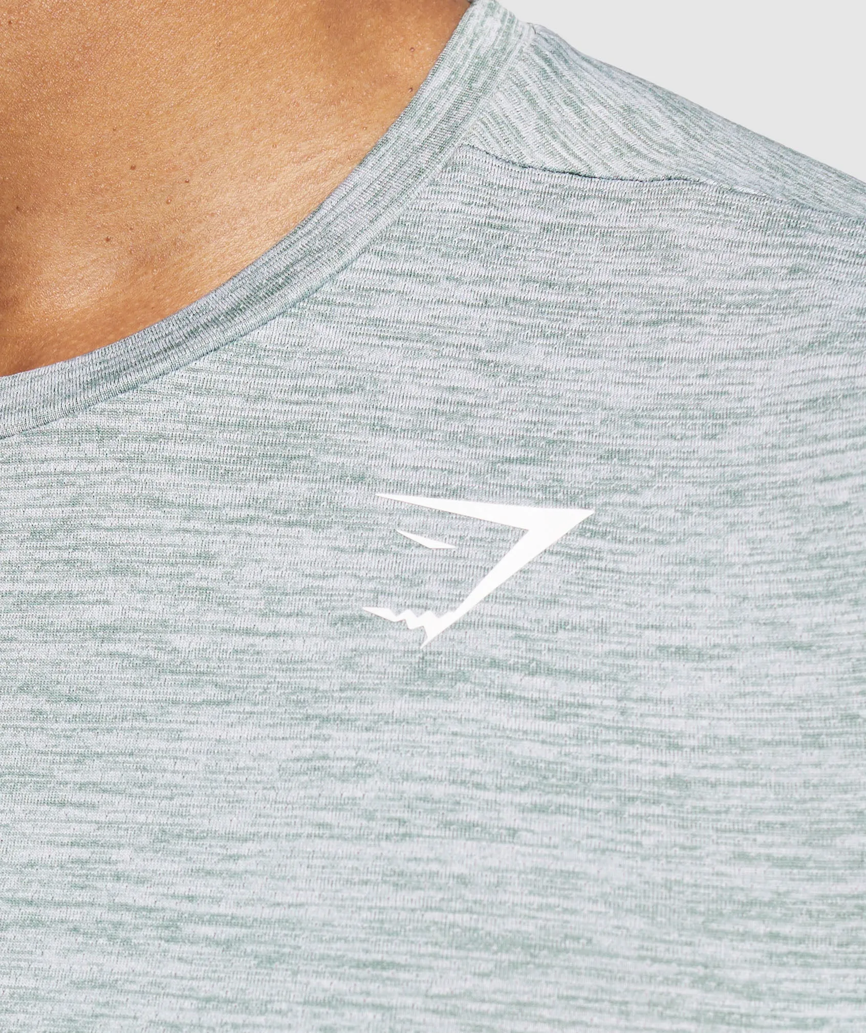 Gymshark Arrival Marl T-Shirt - Celeste Blue/White Marl sold by Gymshark product image thumbnail 5