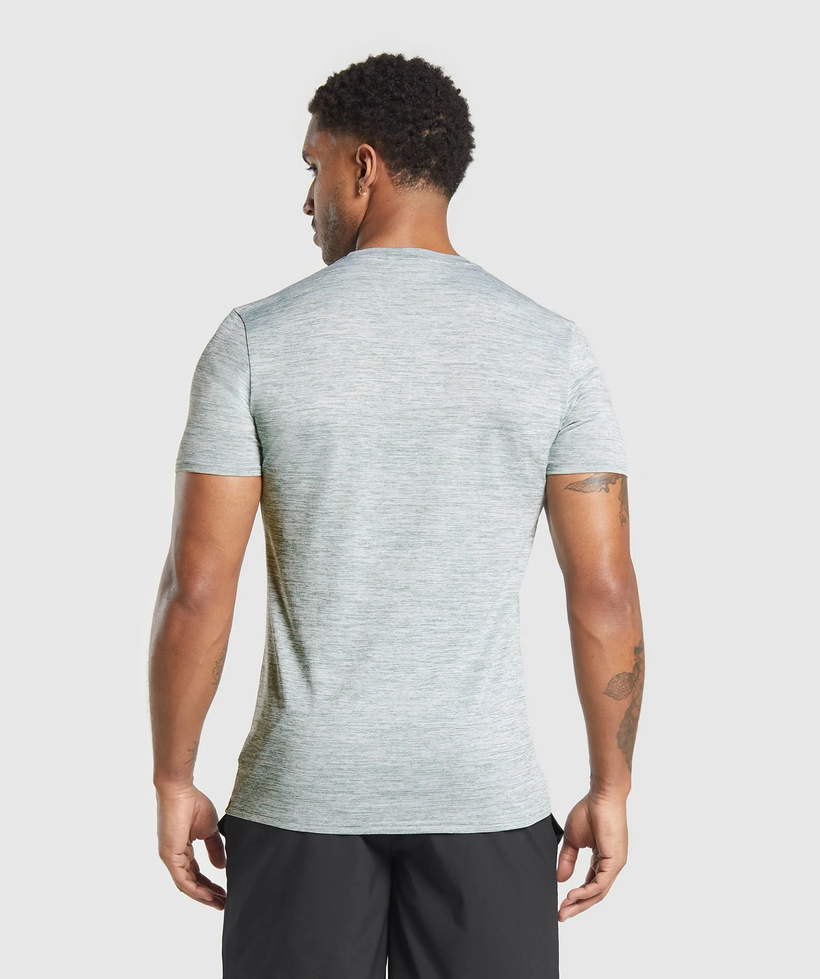Gymshark Arrival Marl T-Shirt - Celeste Blue/White Marl sold by Gymshark product image thumbnail 2