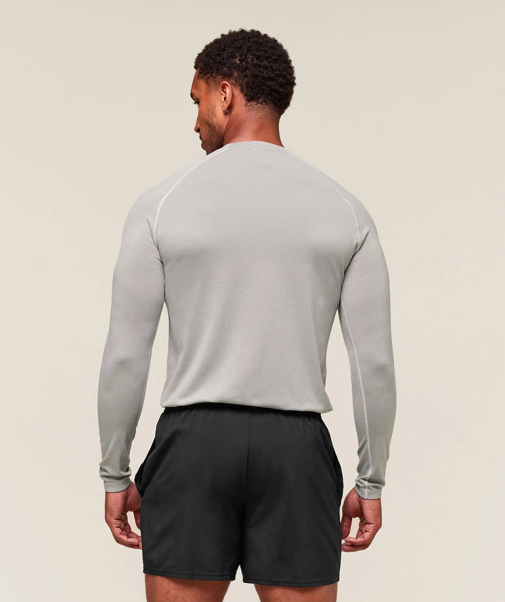 Gymshark Vital Long Sleeve T-Shirt - Light Grey/Smokey Grey sold by Gymshark product image thumbnail 2