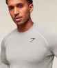 Gymshark Vital Long Sleeve T-Shirt - Light Grey/Smokey Grey sold by Gymshark