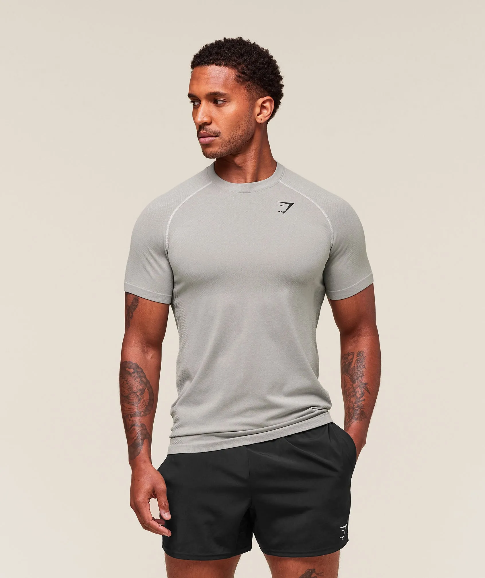 Gymshark Vital T-Shirt - Light Grey/Smokey Grey sold by Gymshark