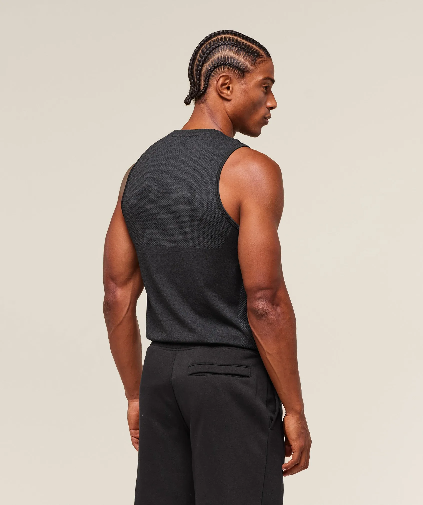 Gymshark Vital Tank - Black/Silhouette Grey sold by Gymshark product image thumbnail 2