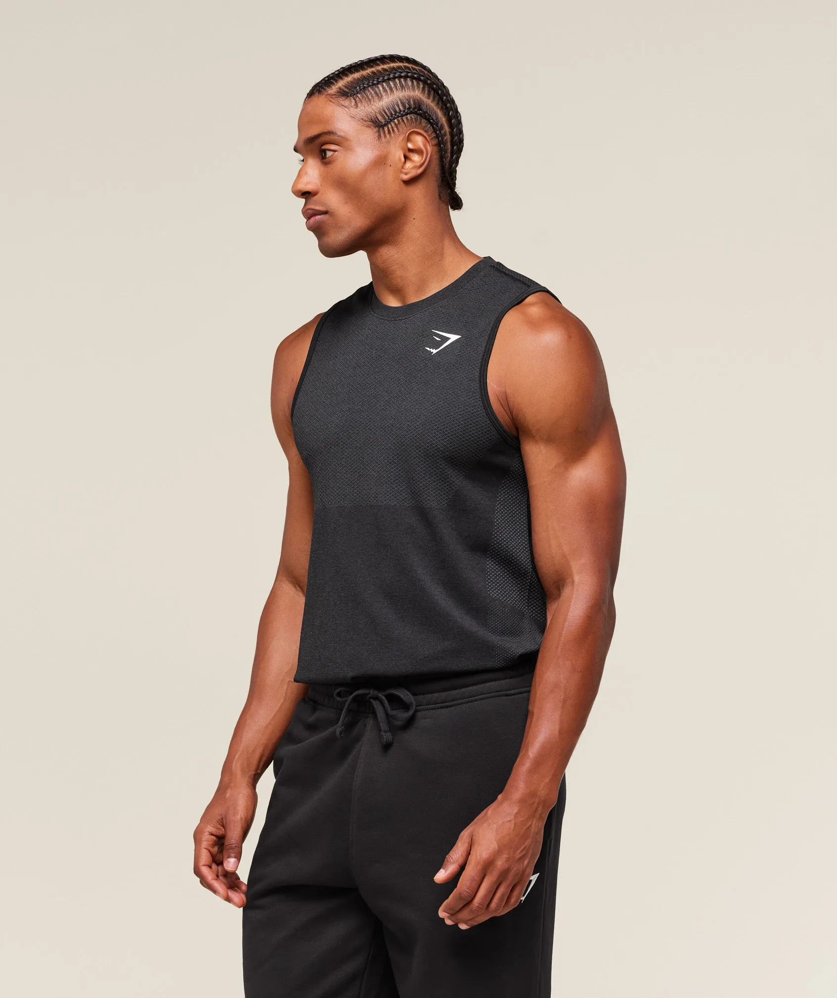 Gymshark Vital Tank - Black/Silhouette Grey sold by Gymshark product image thumbnail 5