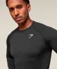 Gymshark Vital Long Sleeve T-Shirt - Black/Silhouette Grey sold by Gymshark