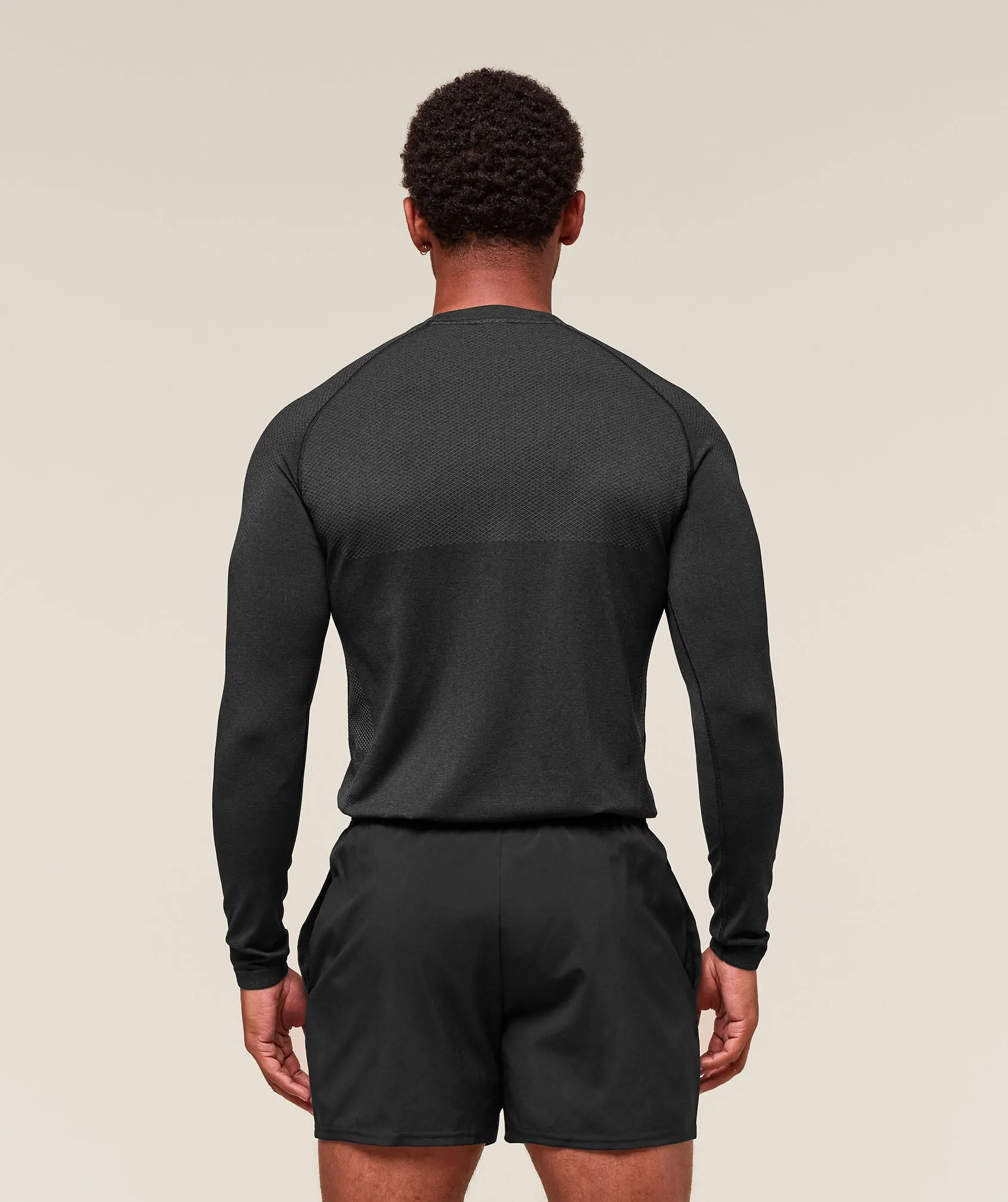 Gymshark Vital Long Sleeve T-Shirt - Black/Silhouette Grey sold by Gymshark product image thumbnail 2