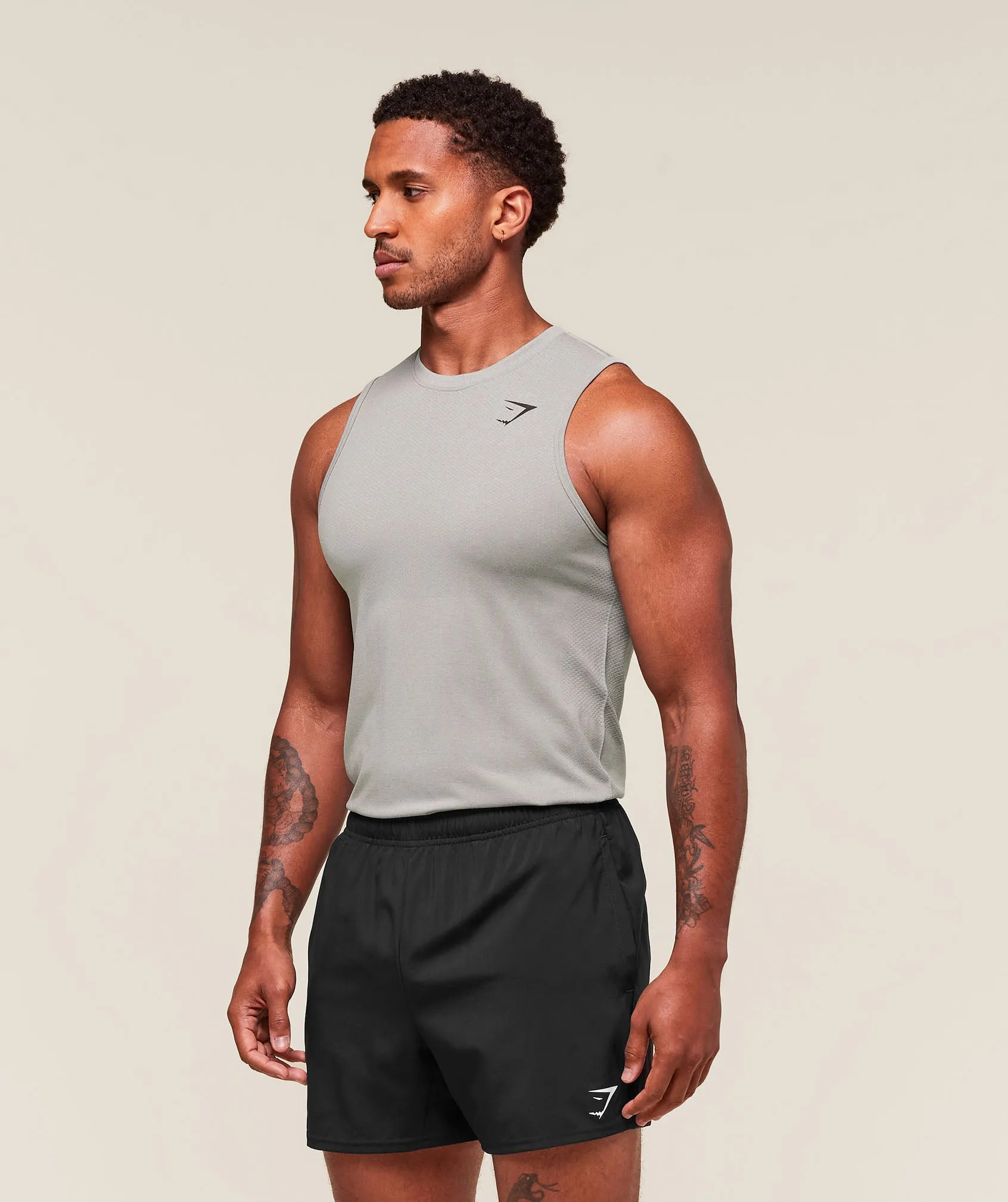 Gymshark Vital Tank - Light Grey/Smokey Grey sold by Gymshark product image thumbnail 3